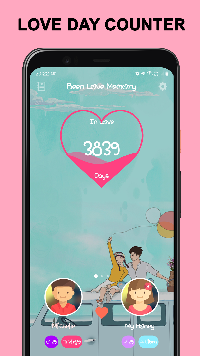 اسکرین شات 3 برنامه Been Love Memory -Love Counter