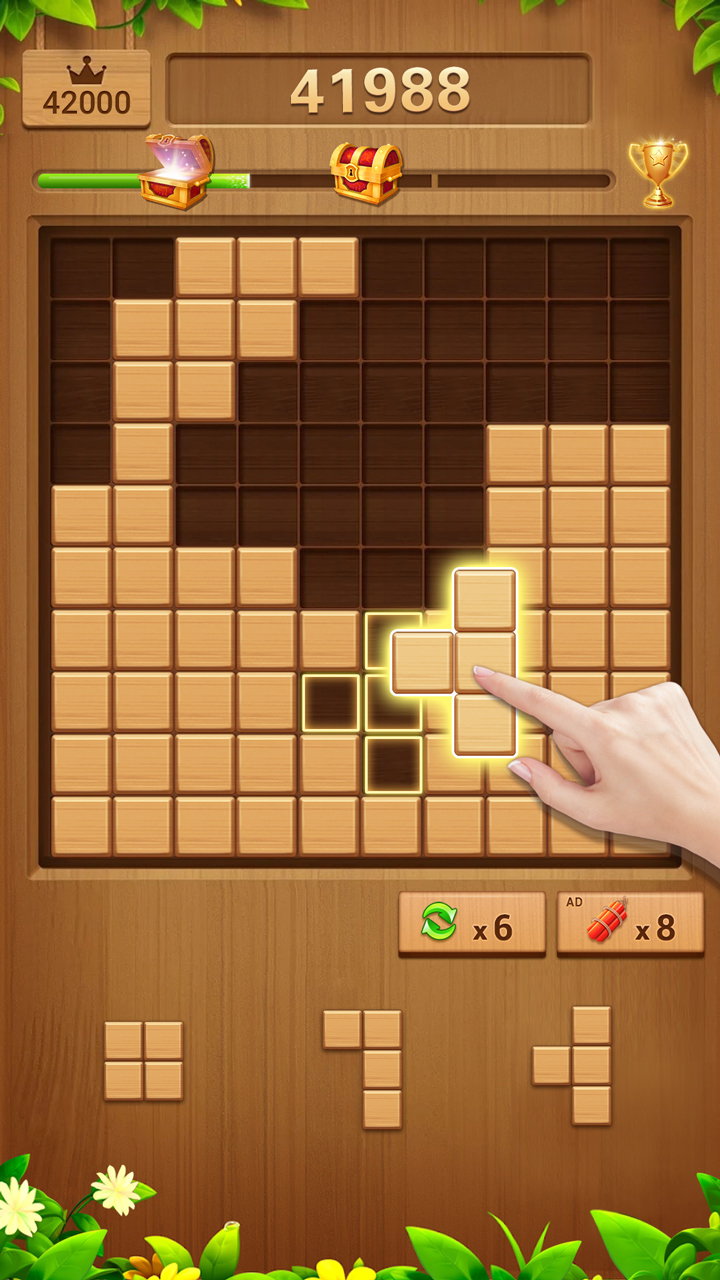 اسکرین شات 1 بازی Wood Block Puzzle Addictive