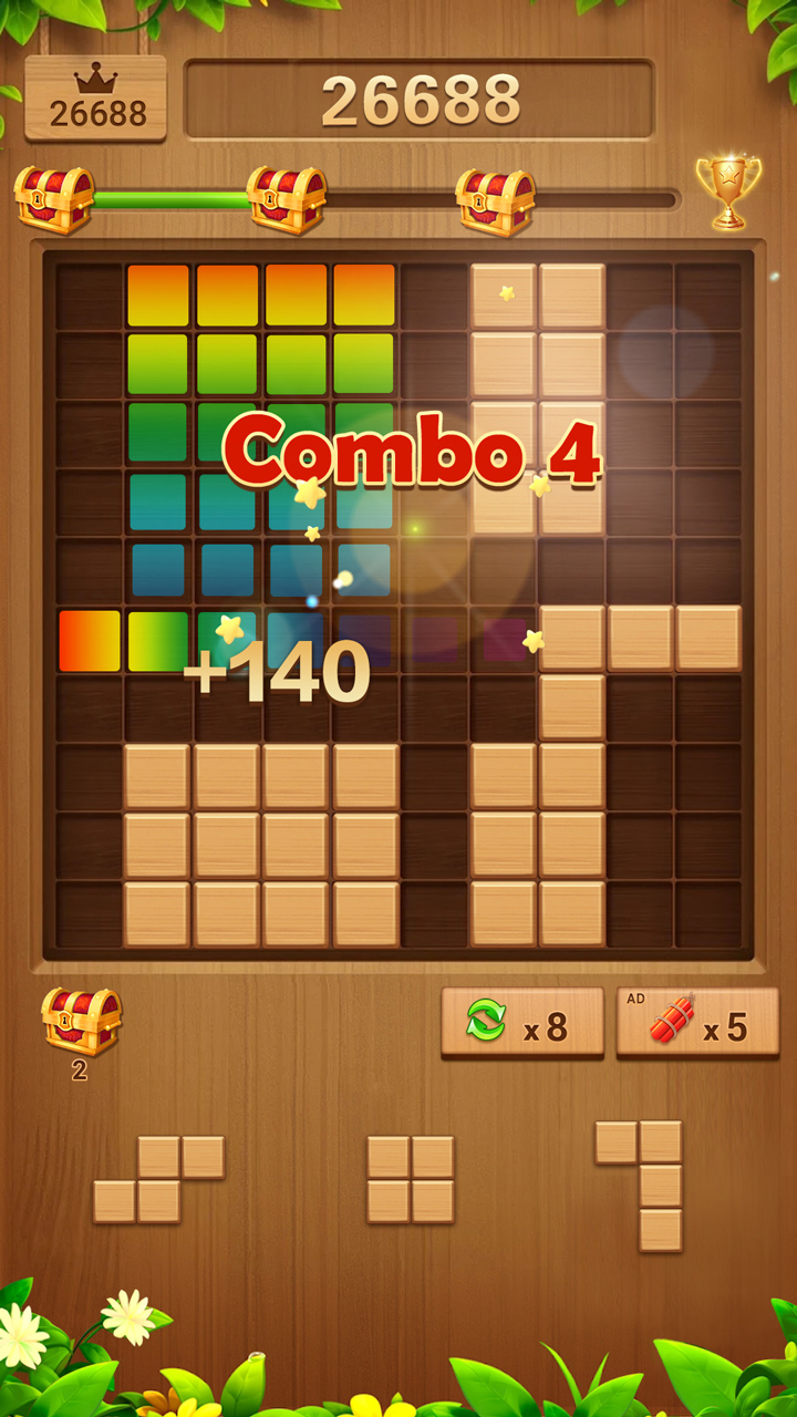 اسکرین شات 3 بازی Wood Block Puzzle Addictive