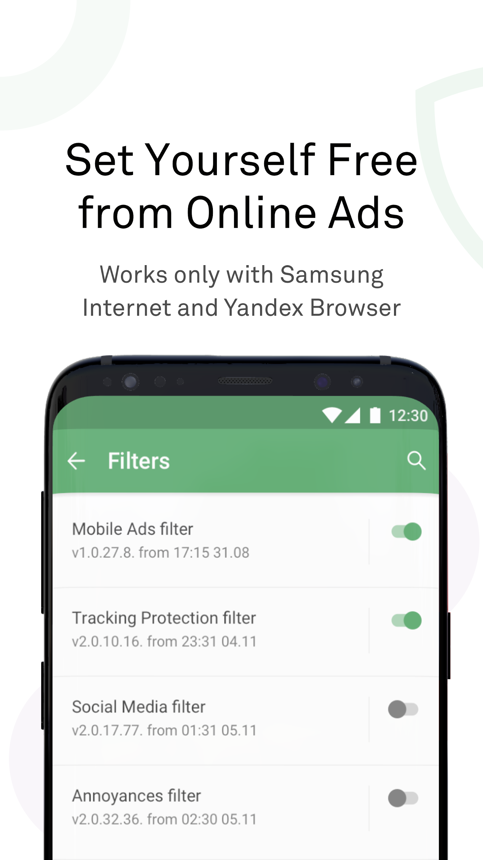 اسکرین شات 1 برنامه AdGuard: Content Blocker