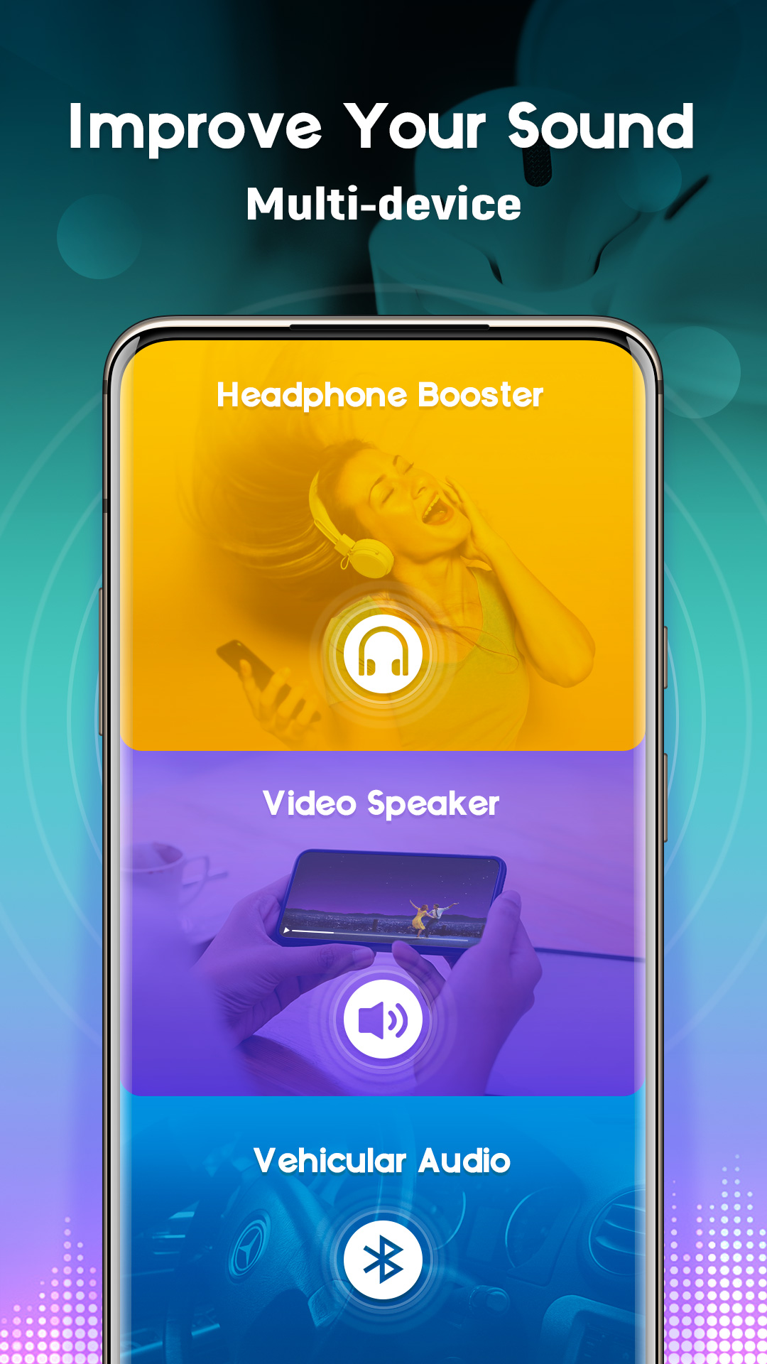 اسکرین شات 3 برنامه Volume Booster EQ 200% Louder