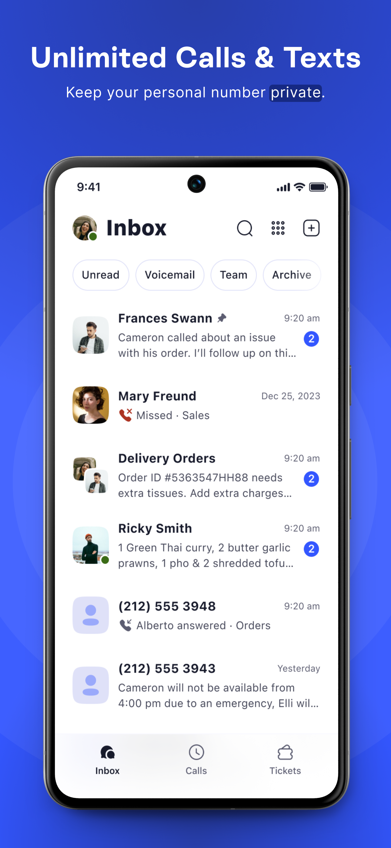 اسکرین شات 2 برنامه Linked Phone Business Number