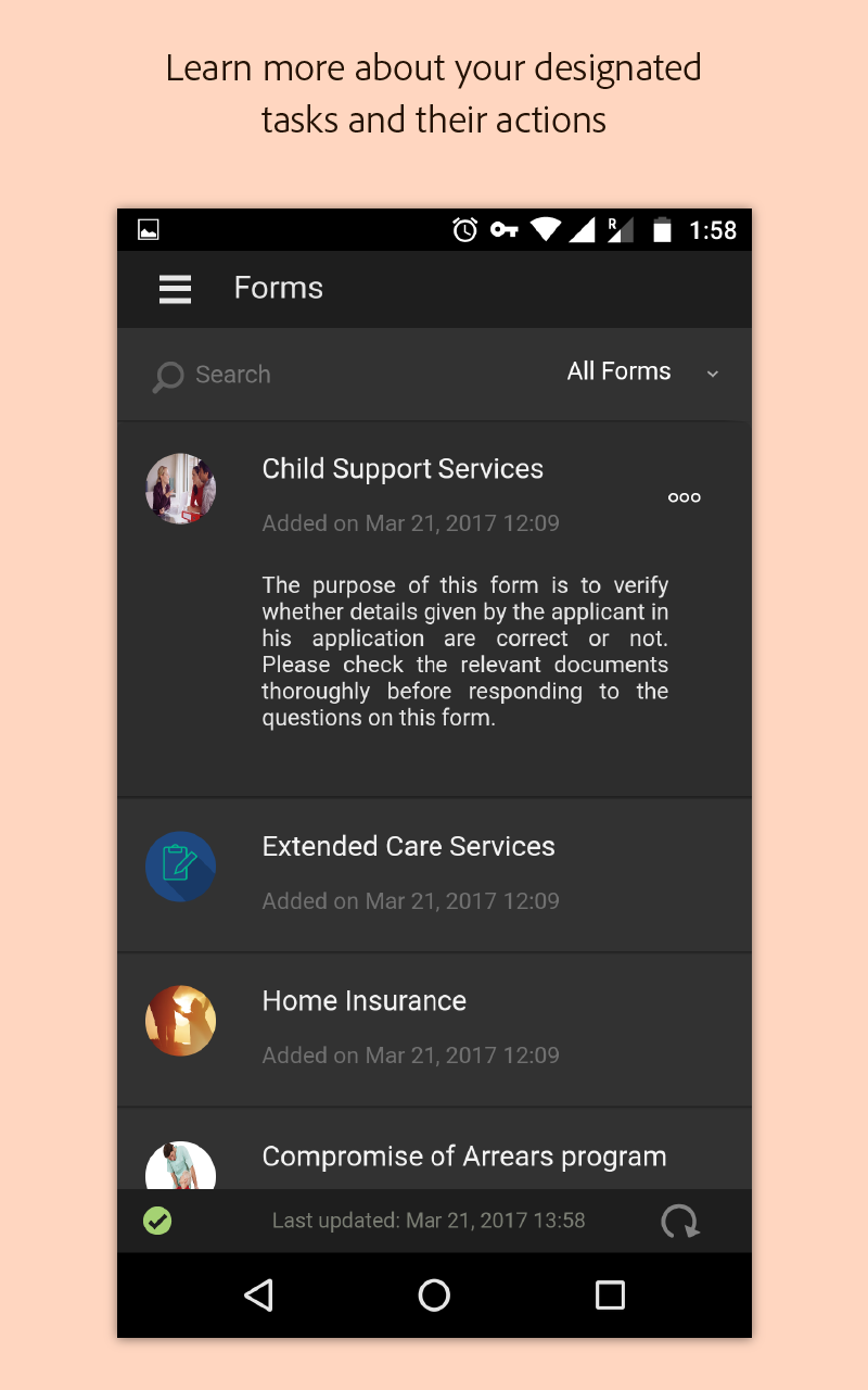 اسکرین شات 3 برنامه Adobe Experience Manager Forms