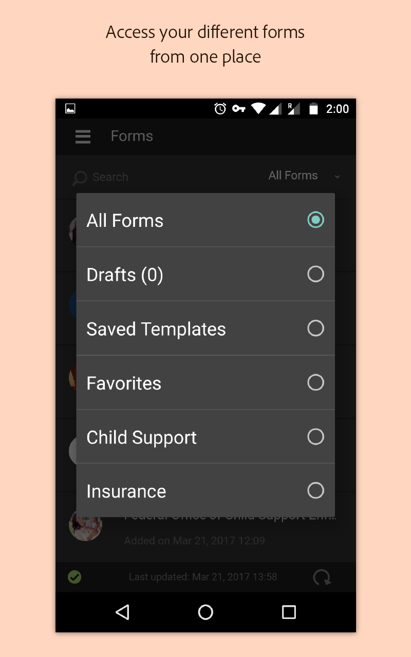 اسکرین شات 2 برنامه Adobe Experience Manager Forms