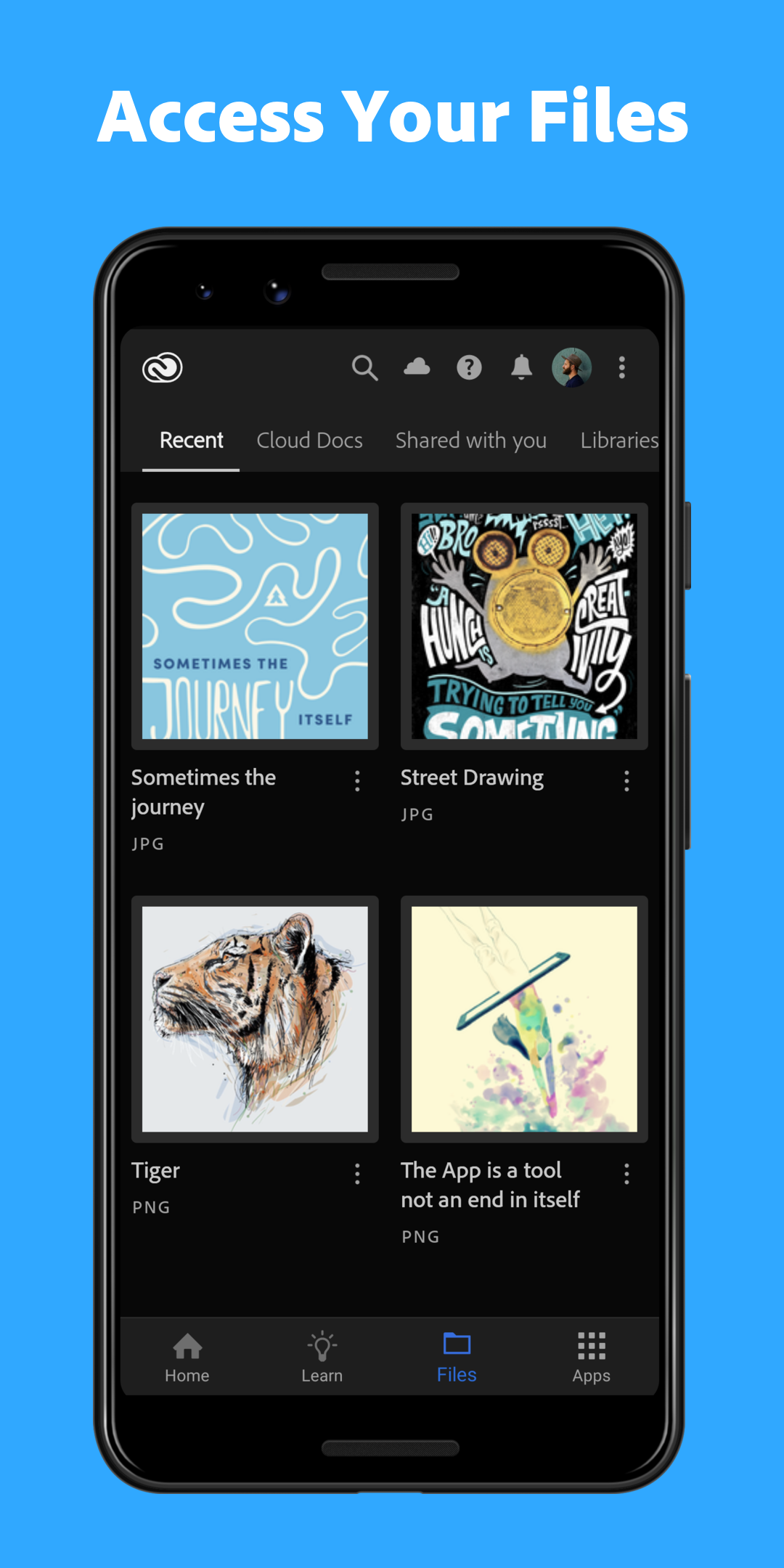اسکرین شات 1 برنامه Adobe Creative Cloud
