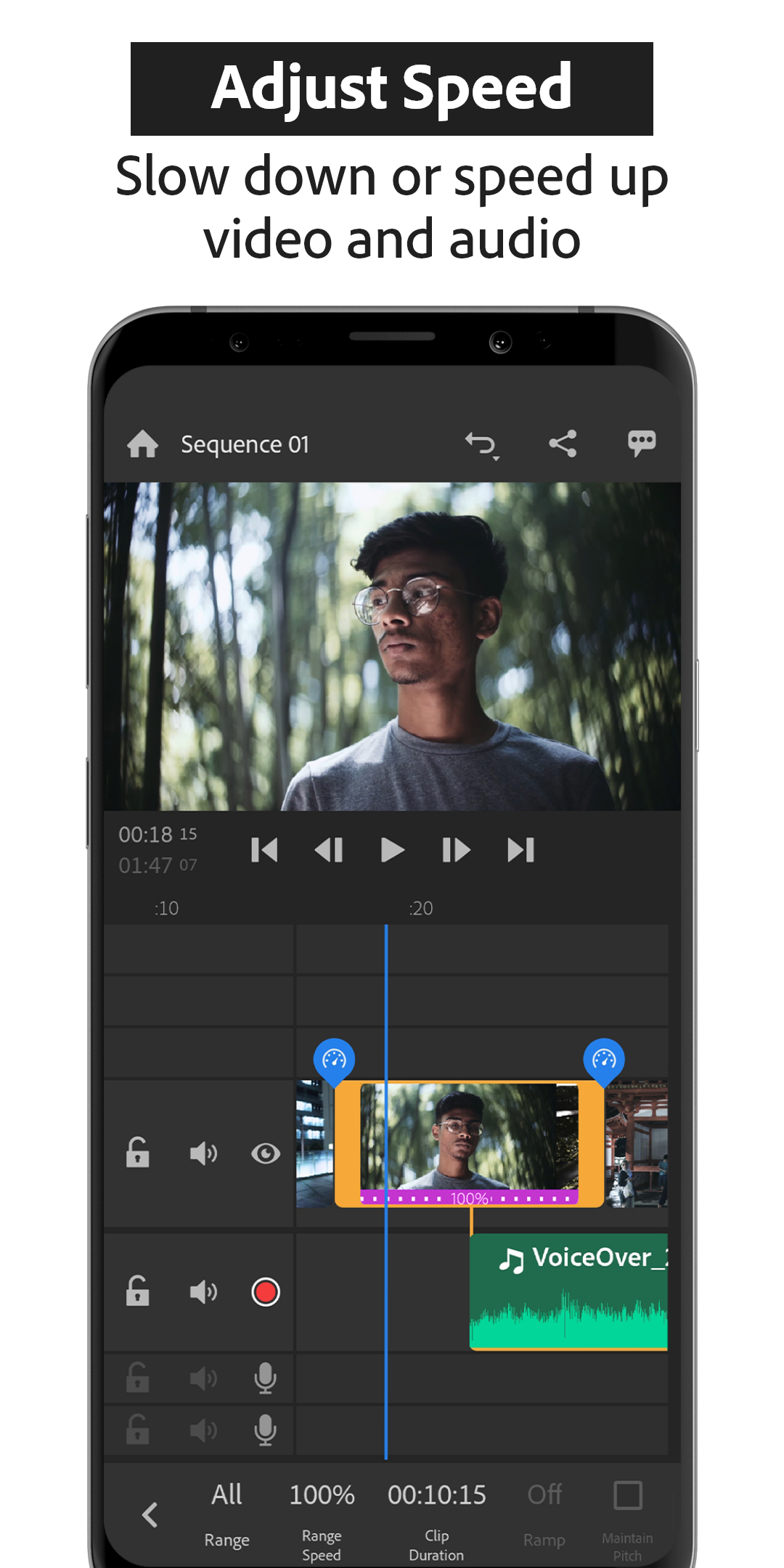 اسکرین شات 2 برنامه Adobe Premiere Rush: Video