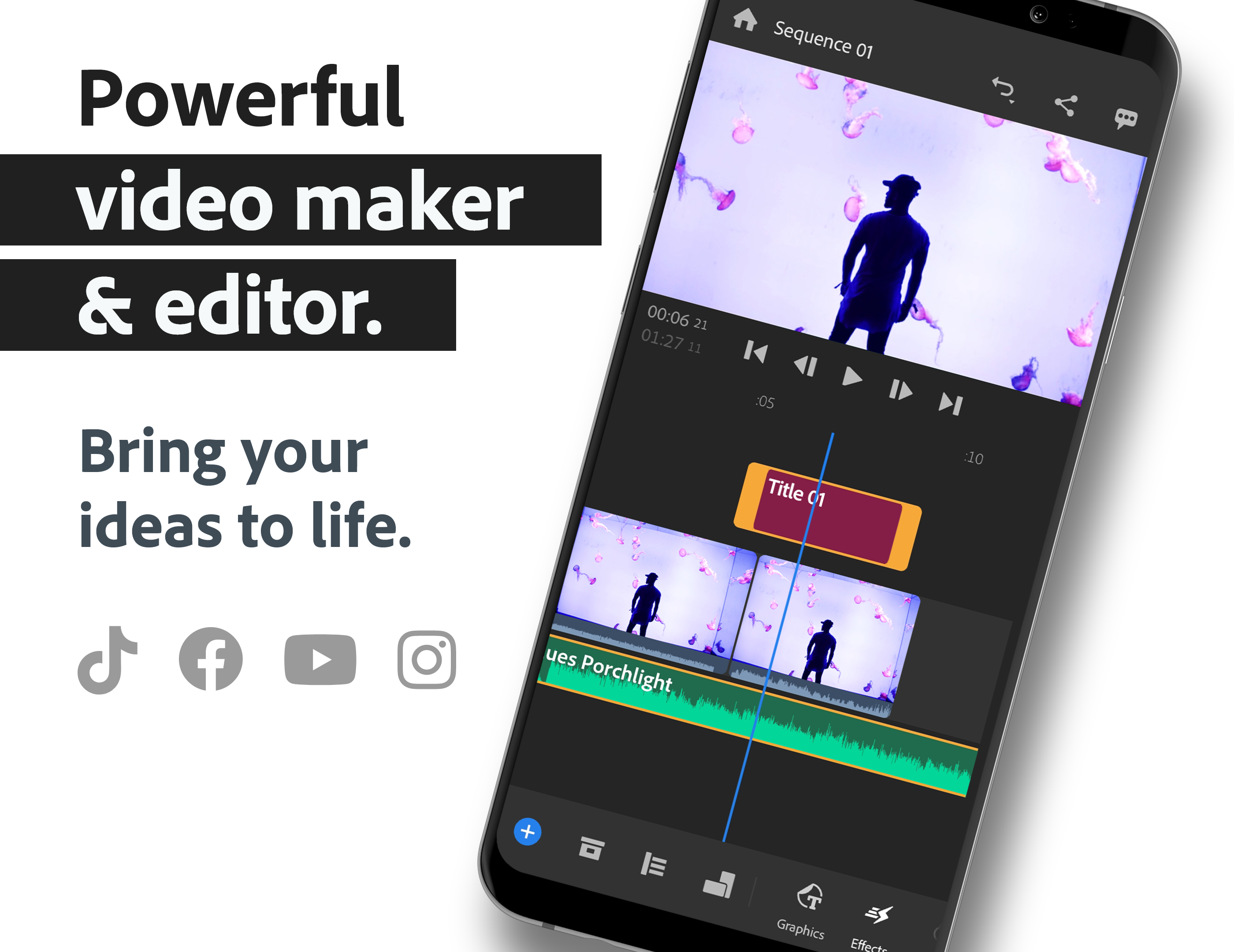 اسکرین شات 1 برنامه Adobe Premiere Rush: Video