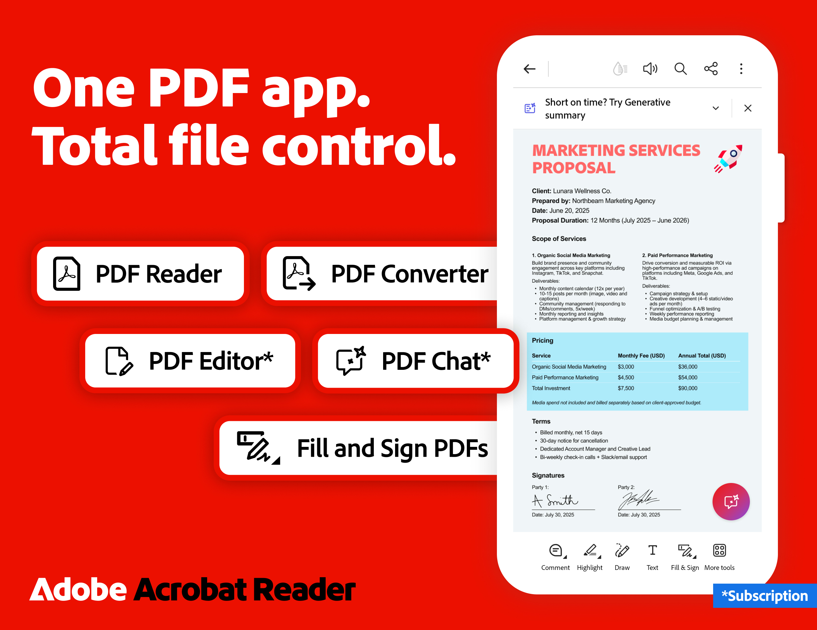 اسکرین شات 1 برنامه Adobe Acrobat Reader: Edit PDF