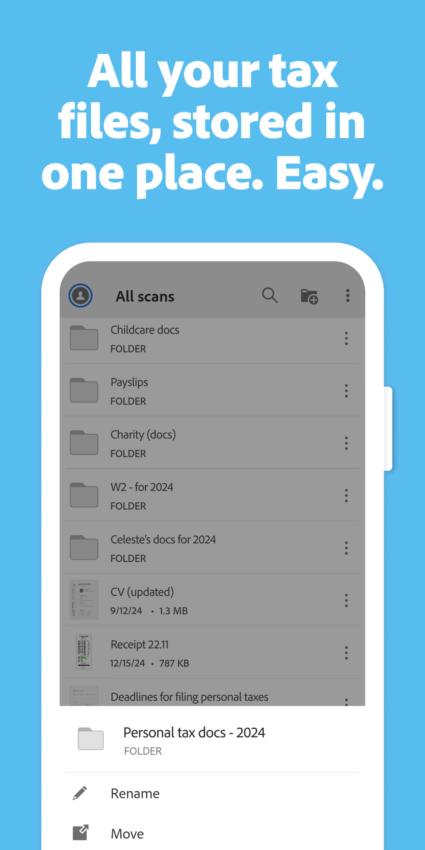 اسکرین شات 2 برنامه Adobe Scan AI PDF Scanner, OCR
