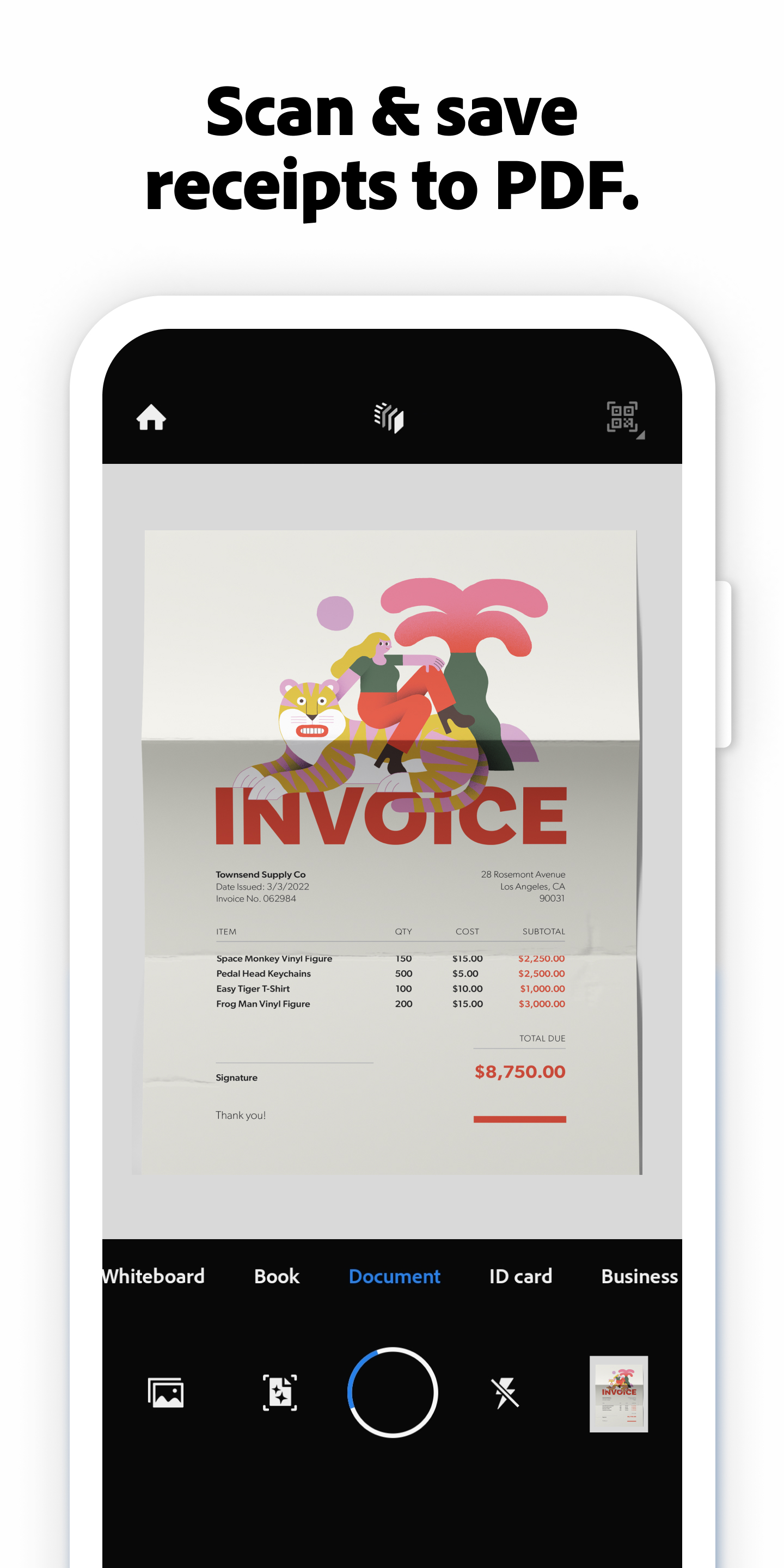 اسکرین شات 3 برنامه Adobe Scan: PDF Scanner, OCR