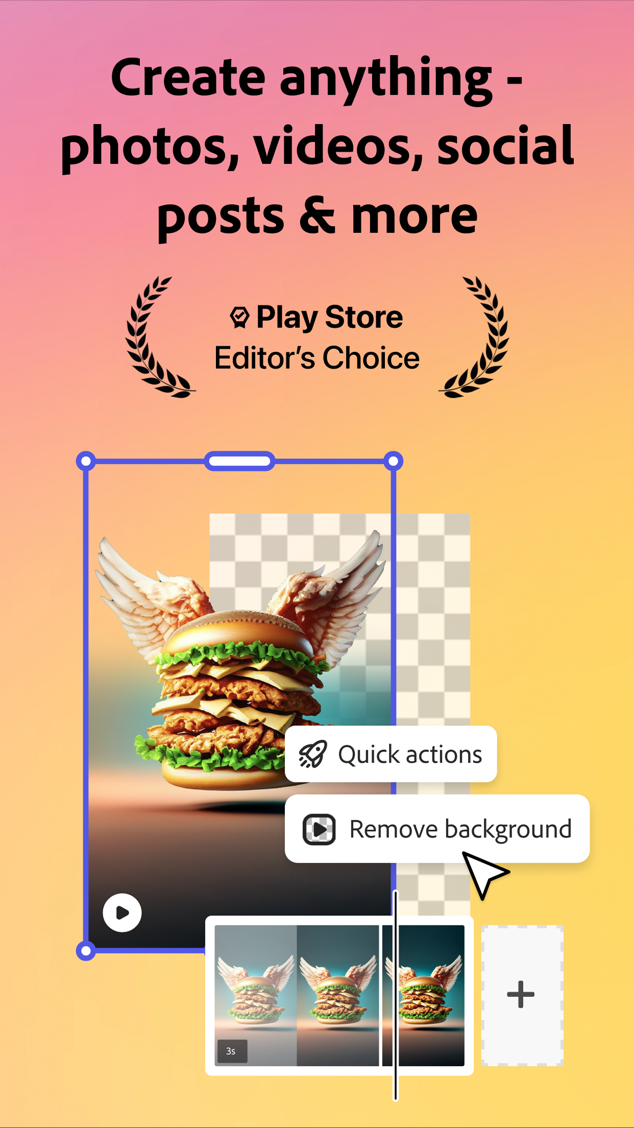 اسکرین شات 1 برنامه Adobe Express: AI Photo, Video