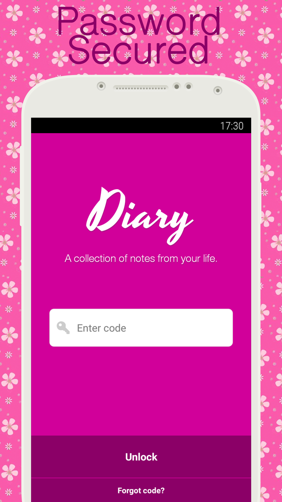 اسکرین شات 1 برنامه Diary with lock