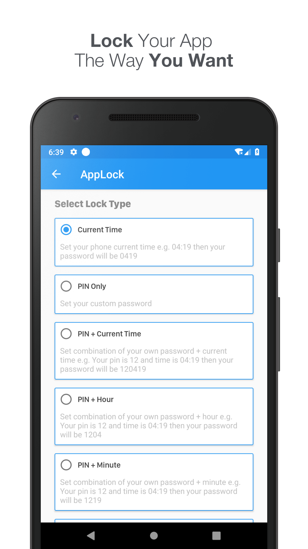 اسکرین شات 2 برنامه AppLock - Time Password