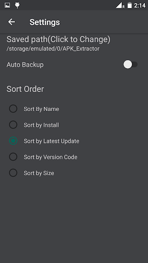 اسکرین شات 5 برنامه APK Extractor - Dark Theme