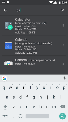 اسکرین شات 3 برنامه APK Extractor - Dark Theme