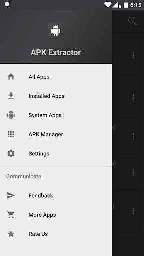 اسکرین شات 2 برنامه APK Extractor - Dark Theme