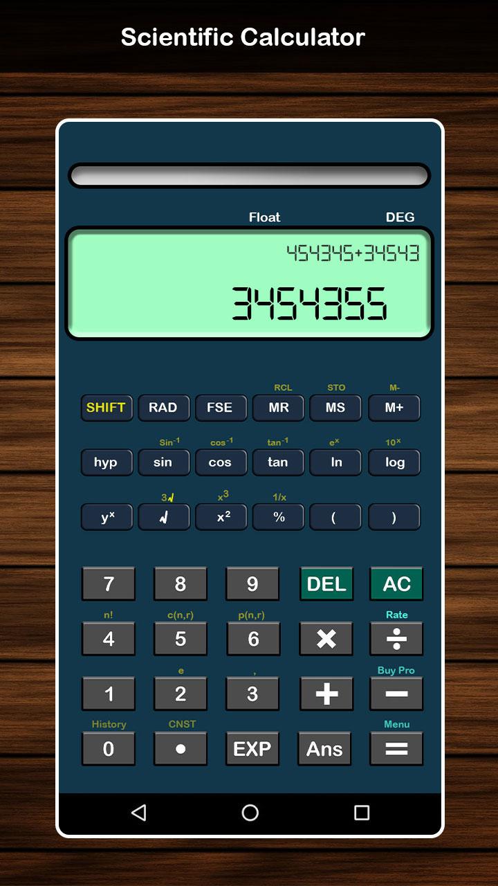 اسکرین شات 1 برنامه Advanced Scientific Calculator