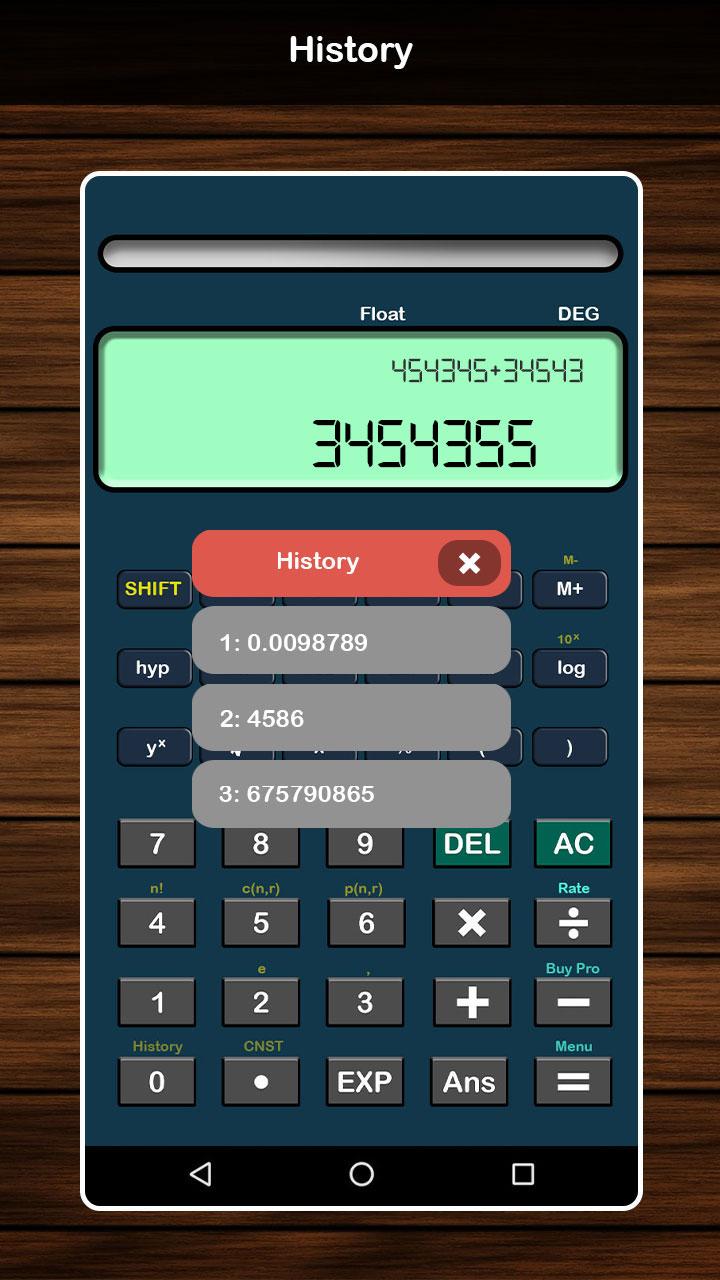 اسکرین شات 2 برنامه Advanced Scientific Calculator