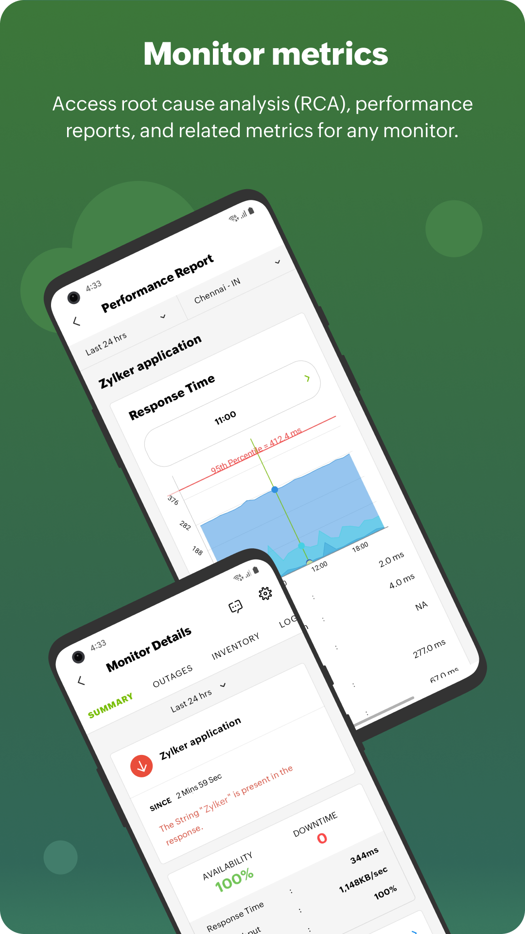 اسکرین شات 3 برنامه Site24x7