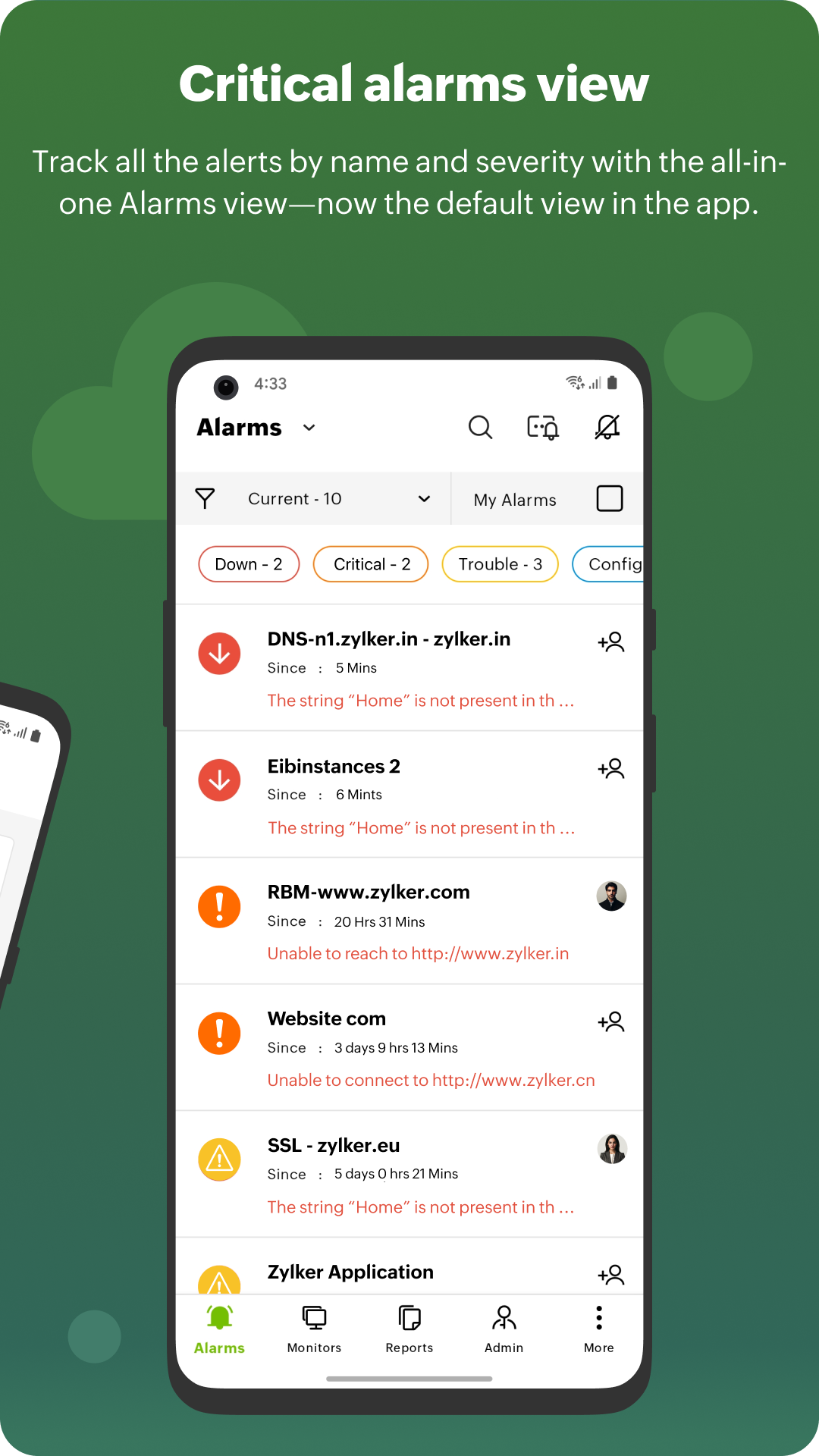 اسکرین شات 2 برنامه Site24x7