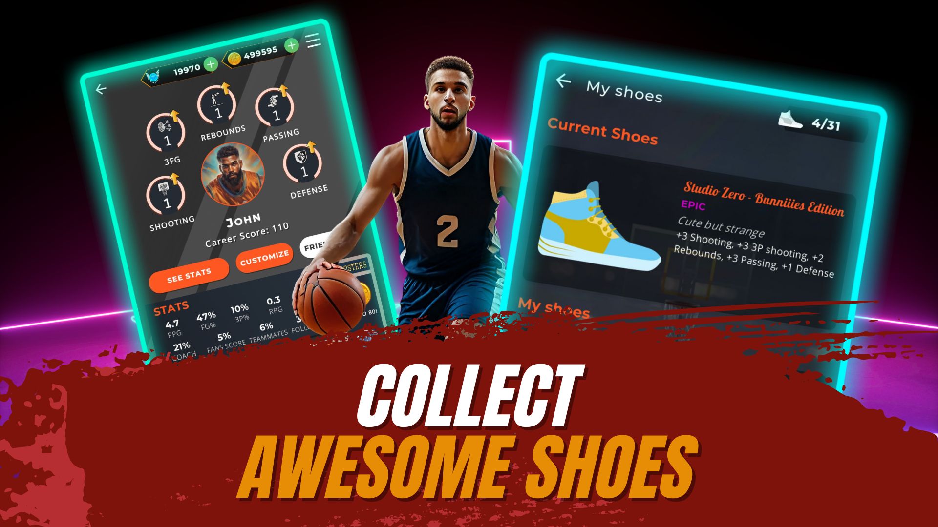 اسکرین شات 5 بازی Basketball Career 25