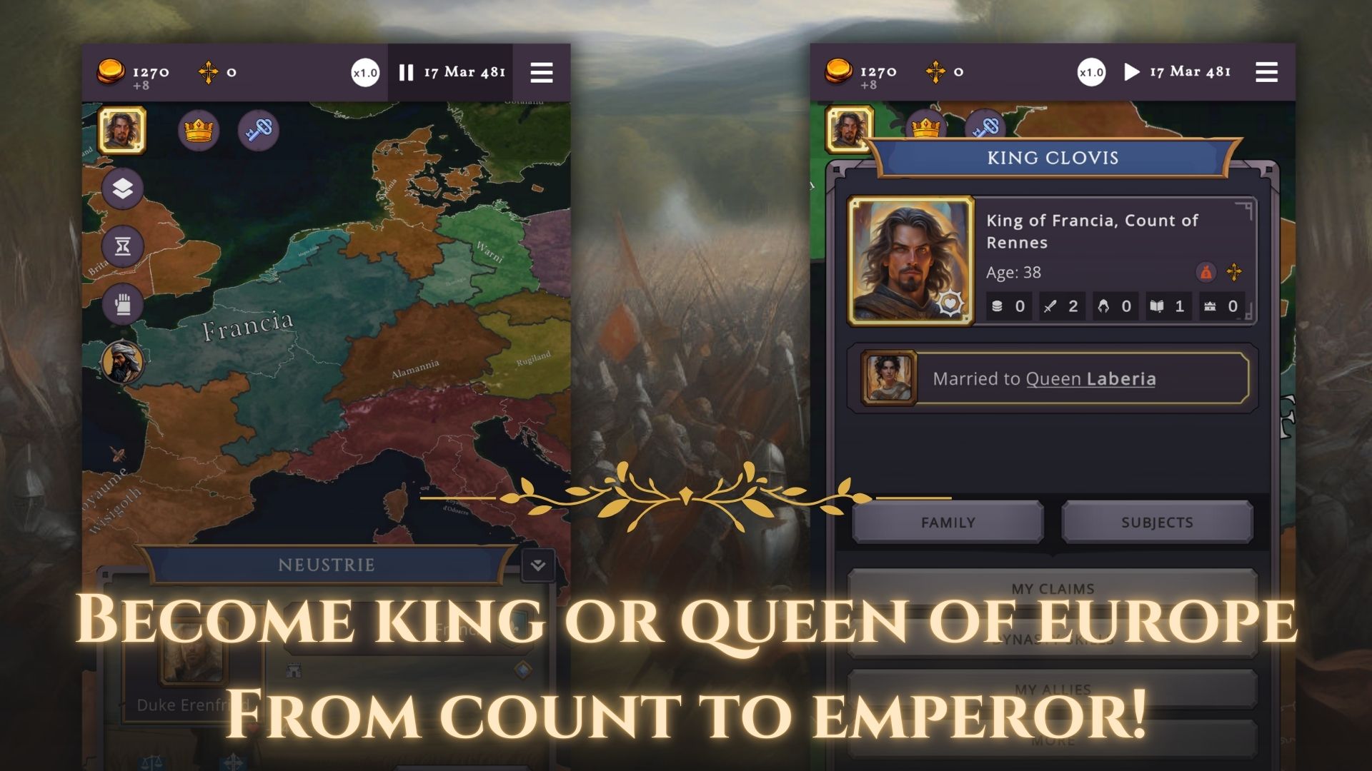 اسکرین شات 4 بازی Clovis Medieval Grand Strategy