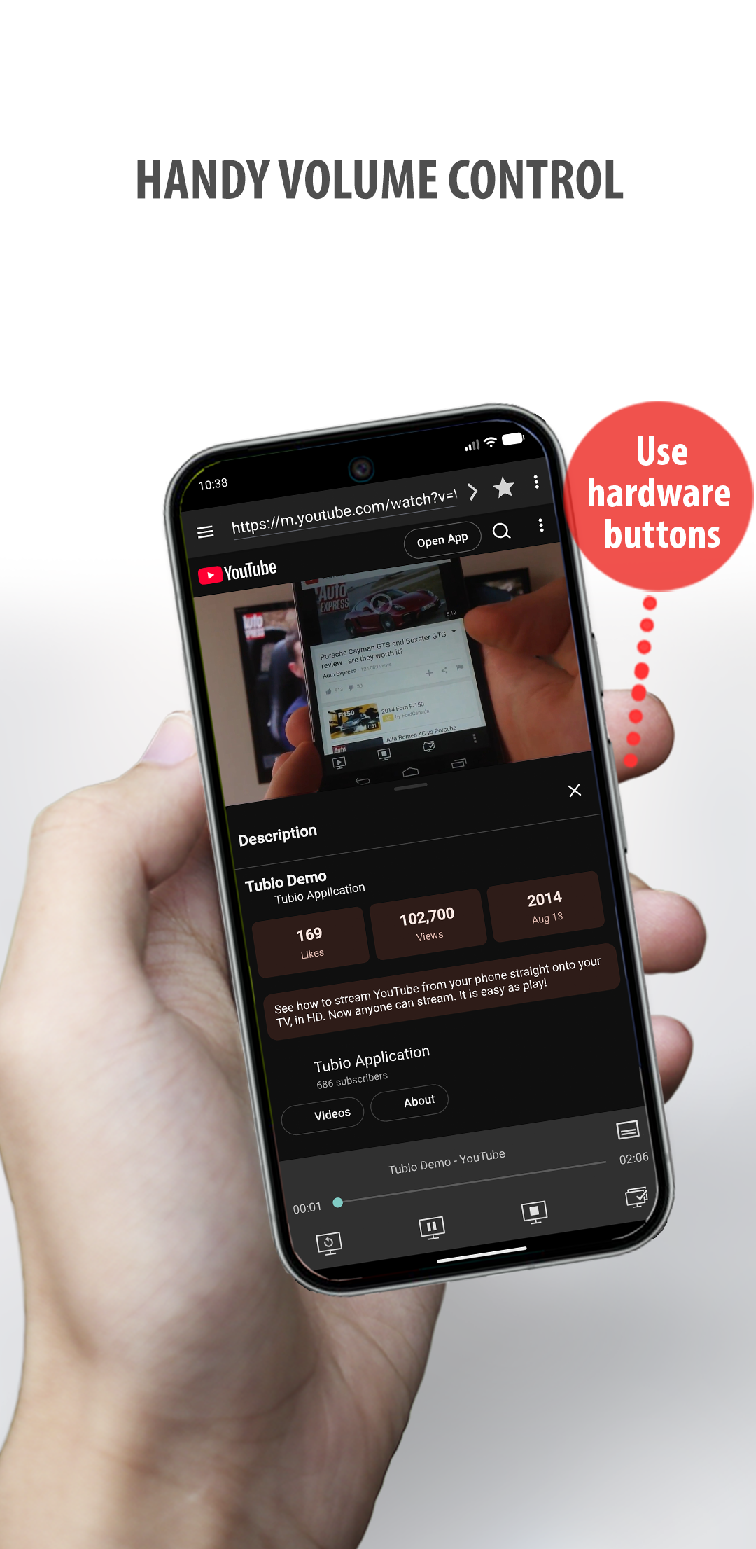 اسکرین شات 4 برنامه Tubio - Cast Web Videos to TV