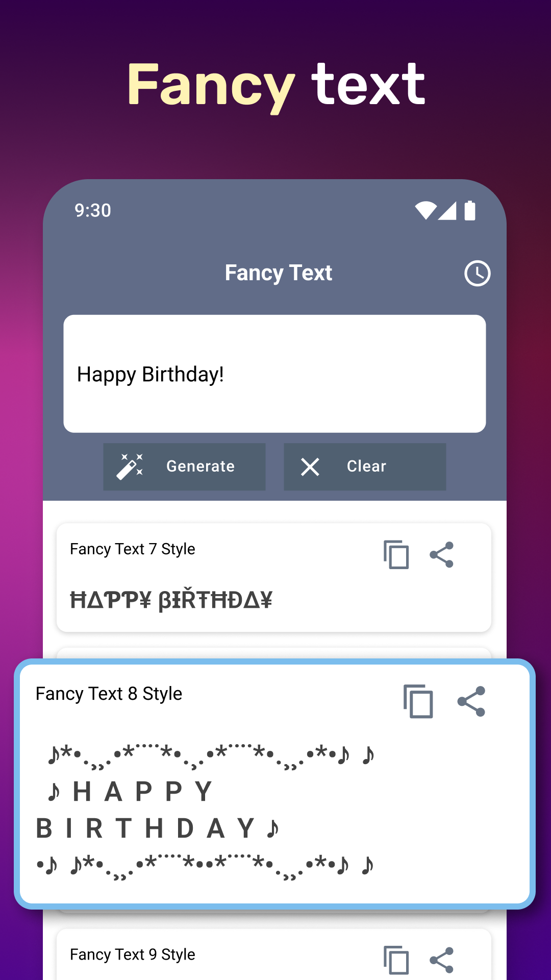 اسکرین شات 5 برنامه Aesthetic Symbols - Fancy Text