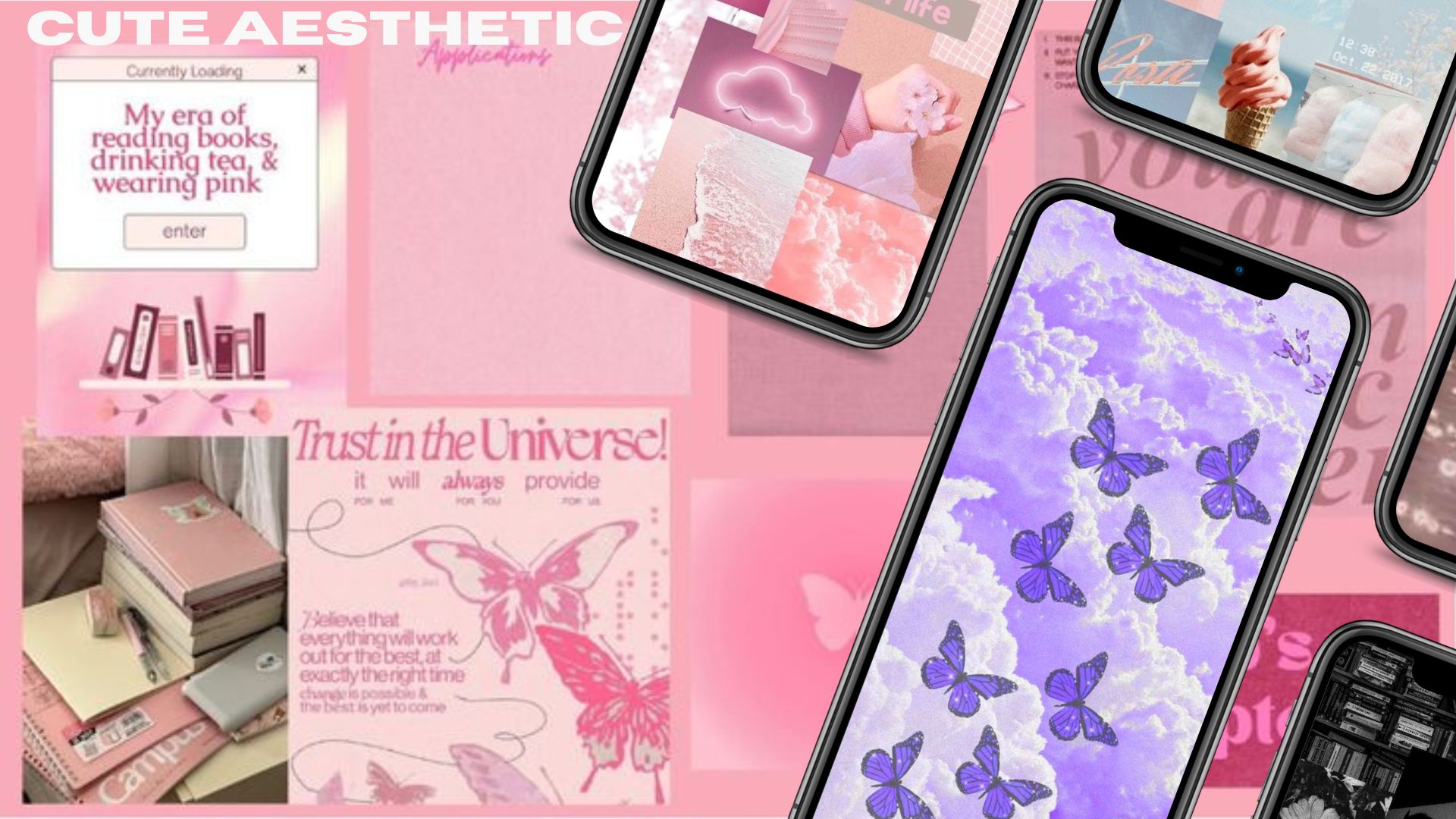 اسکرین شات 1 برنامه Cute Aesthetic Wallpaper