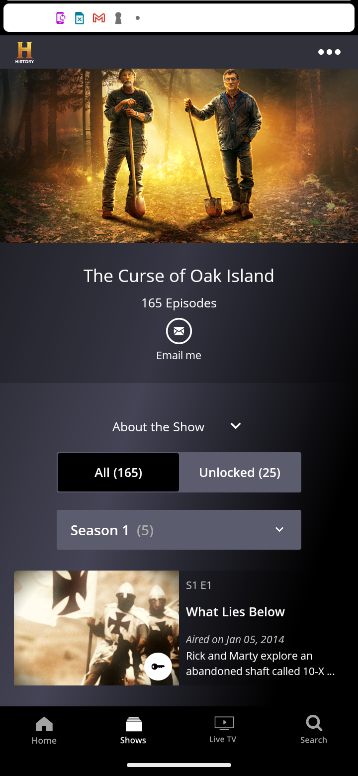 اسکرین شات 1 برنامه HISTORY: Shows & Documentaries