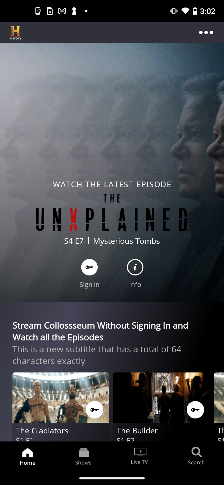 اسکرین شات 6 برنامه HISTORY: Shows & Documentaries