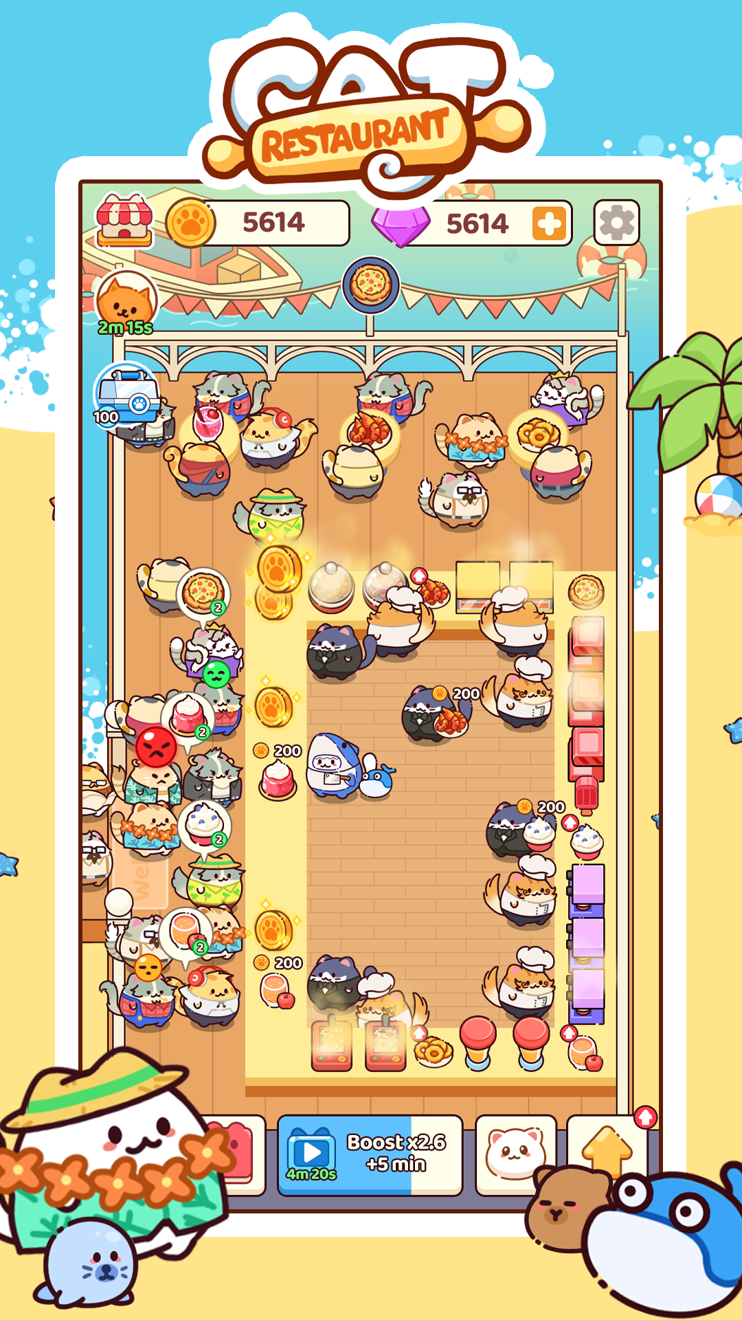 اسکرین شات 1 بازی Cat Restaurant: Food Bar Story