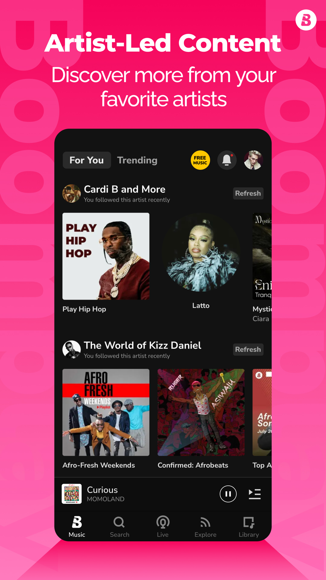 اسکرین شات 3 برنامه Boomplay - Download Music MP3