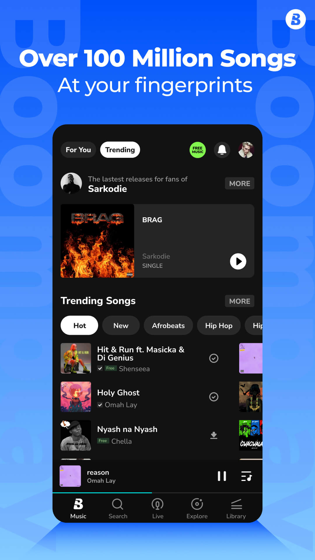 اسکرین شات 1 برنامه Boomplay - Download Music MP3