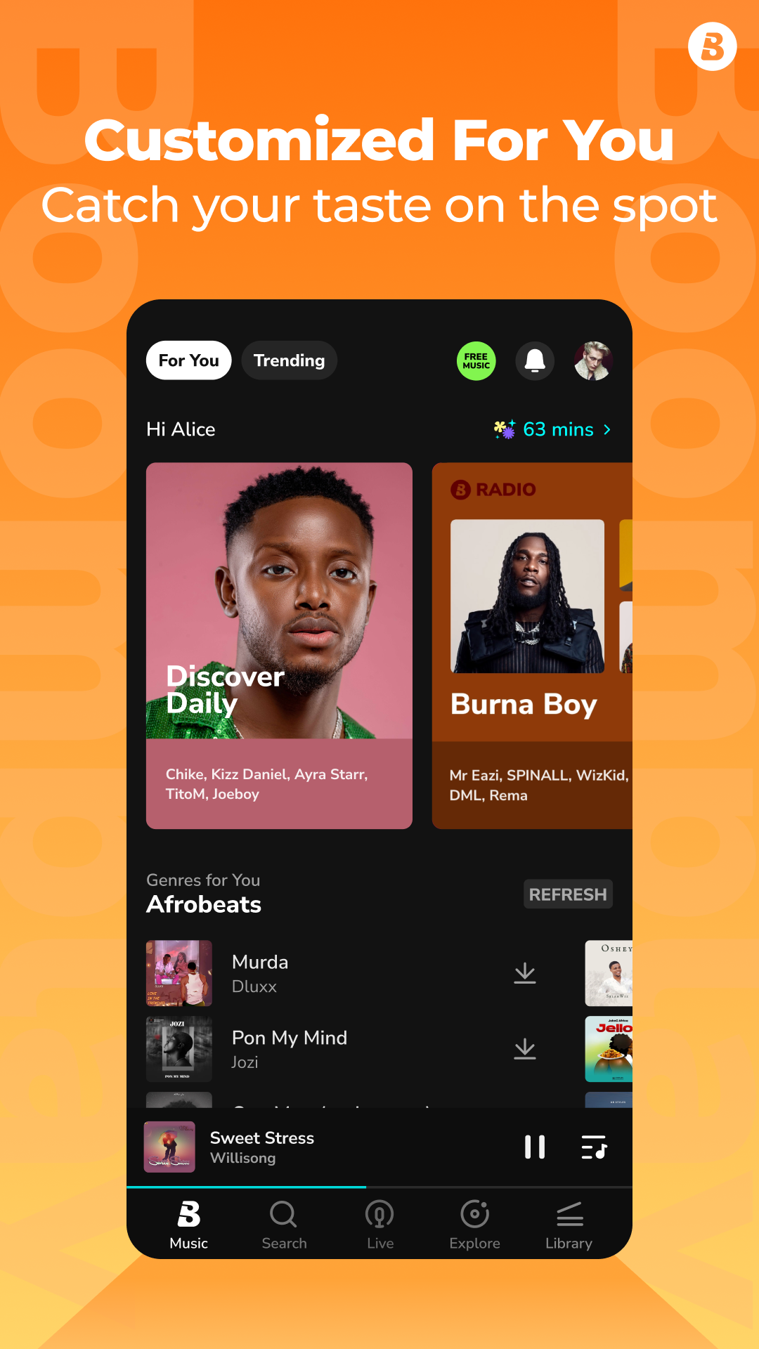 اسکرین شات 2 برنامه Boomplay - Download Music MP3