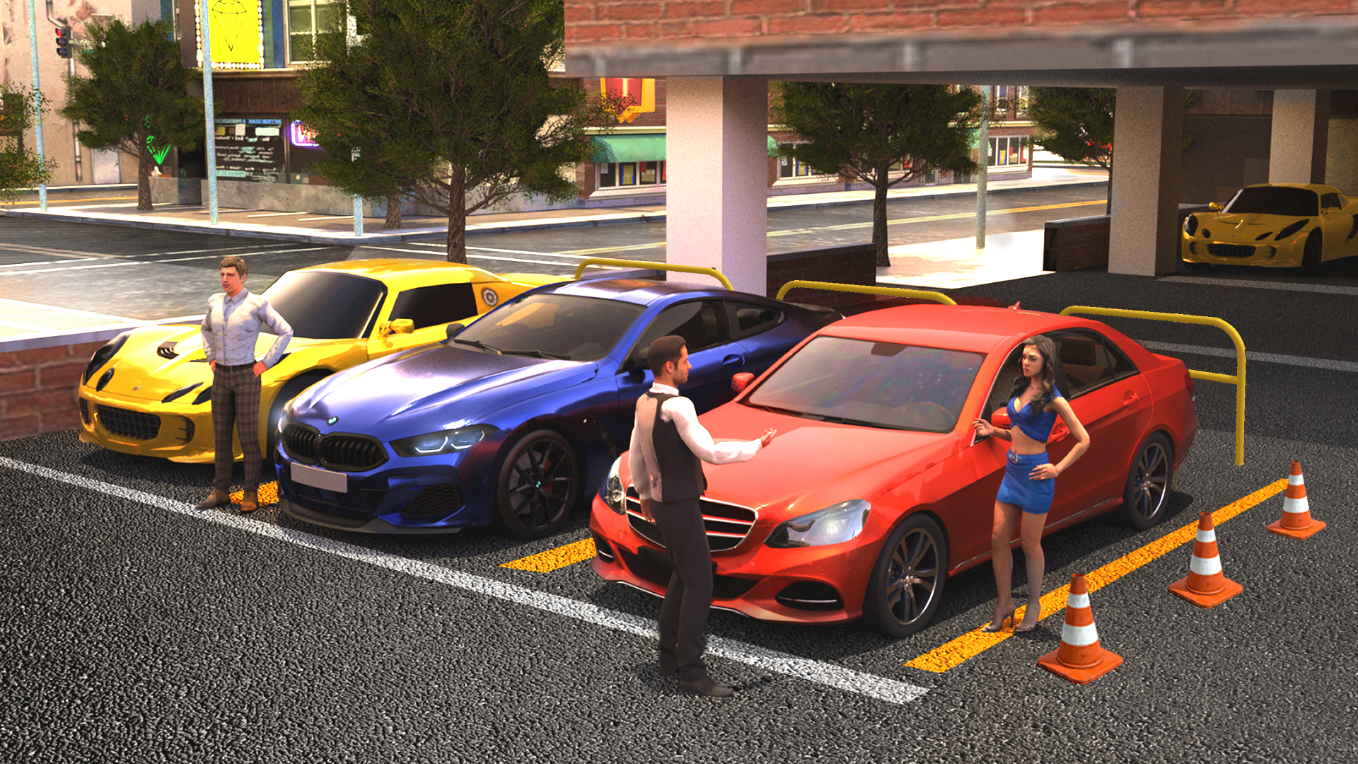 اسکرین شات 2 برنامه Luxury Car Parking Games