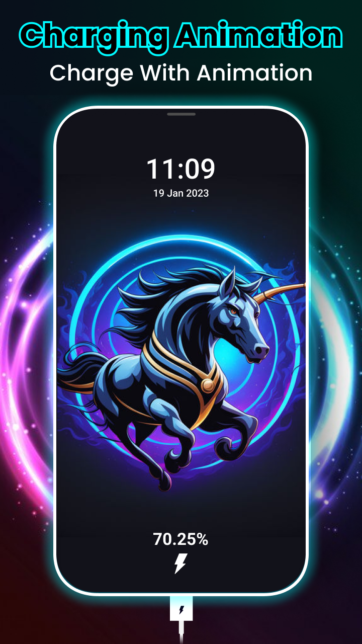 اسکرین شات 4 برنامه Battery Charging Animation