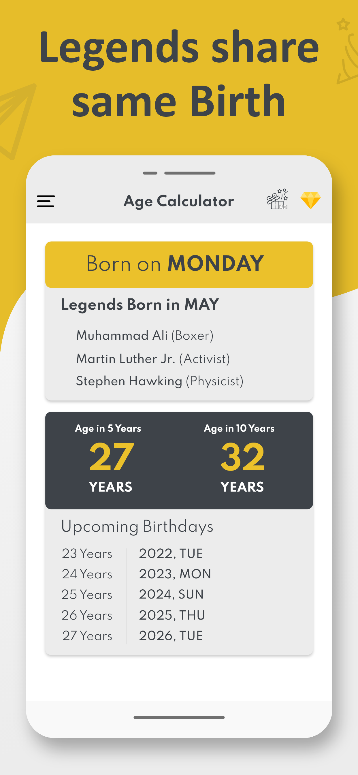 اسکرین شات 5 برنامه Age Calculator - Date of Birth