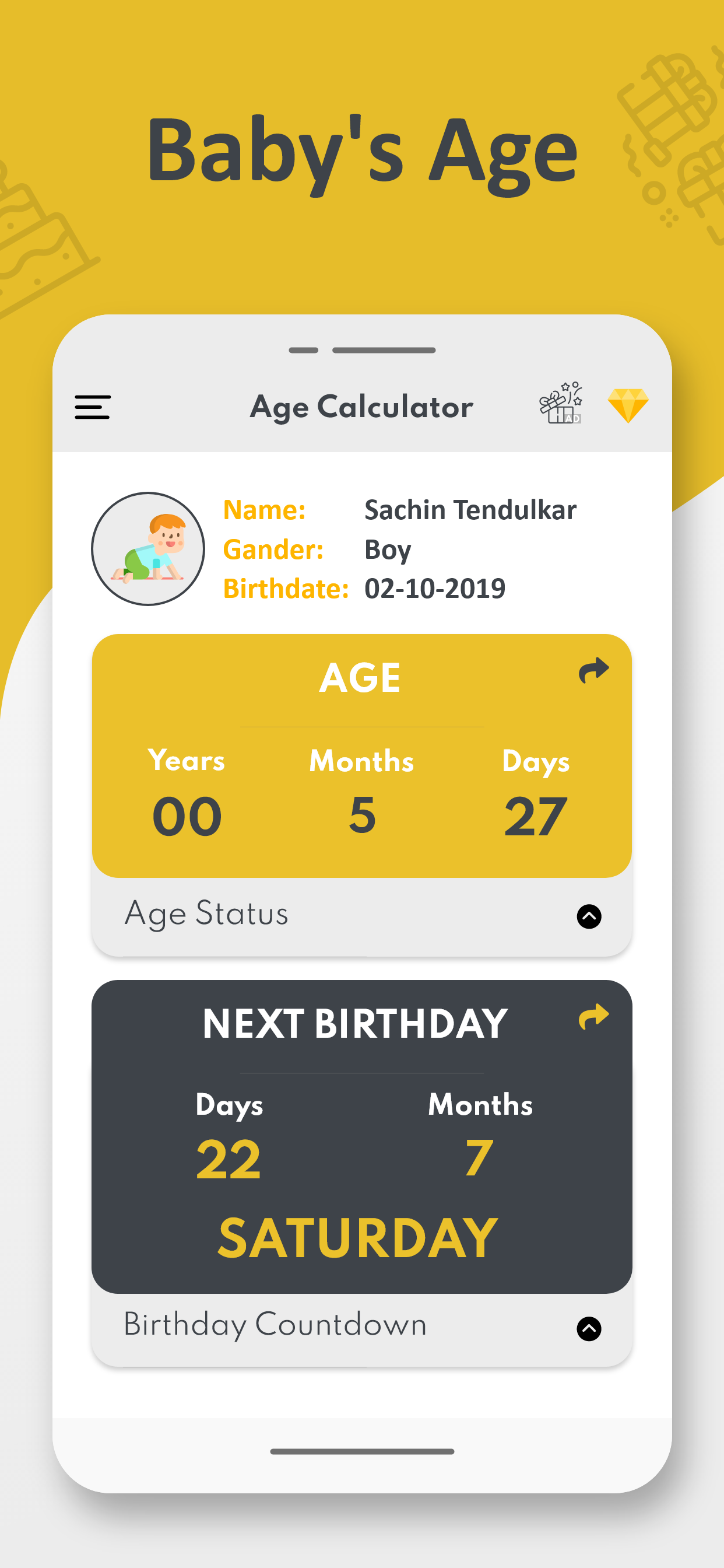 اسکرین شات 7 برنامه Age Calculator - Date of Birth
