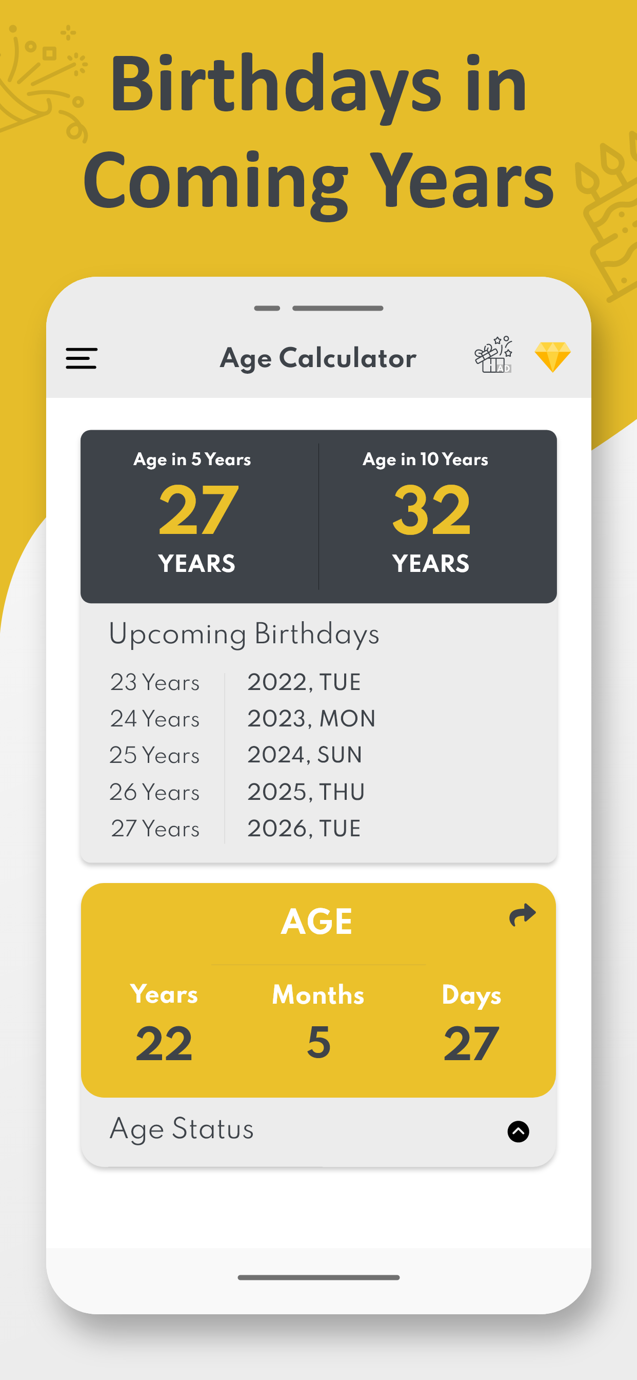 اسکرین شات 6 برنامه Age Calculator - Date of Birth