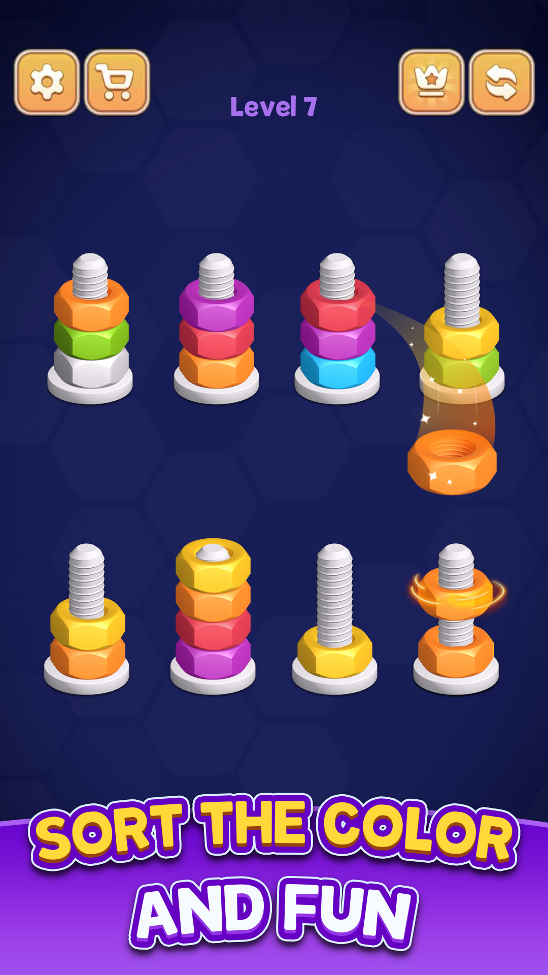 اسکرین شات 2 بازی Nuts Sort