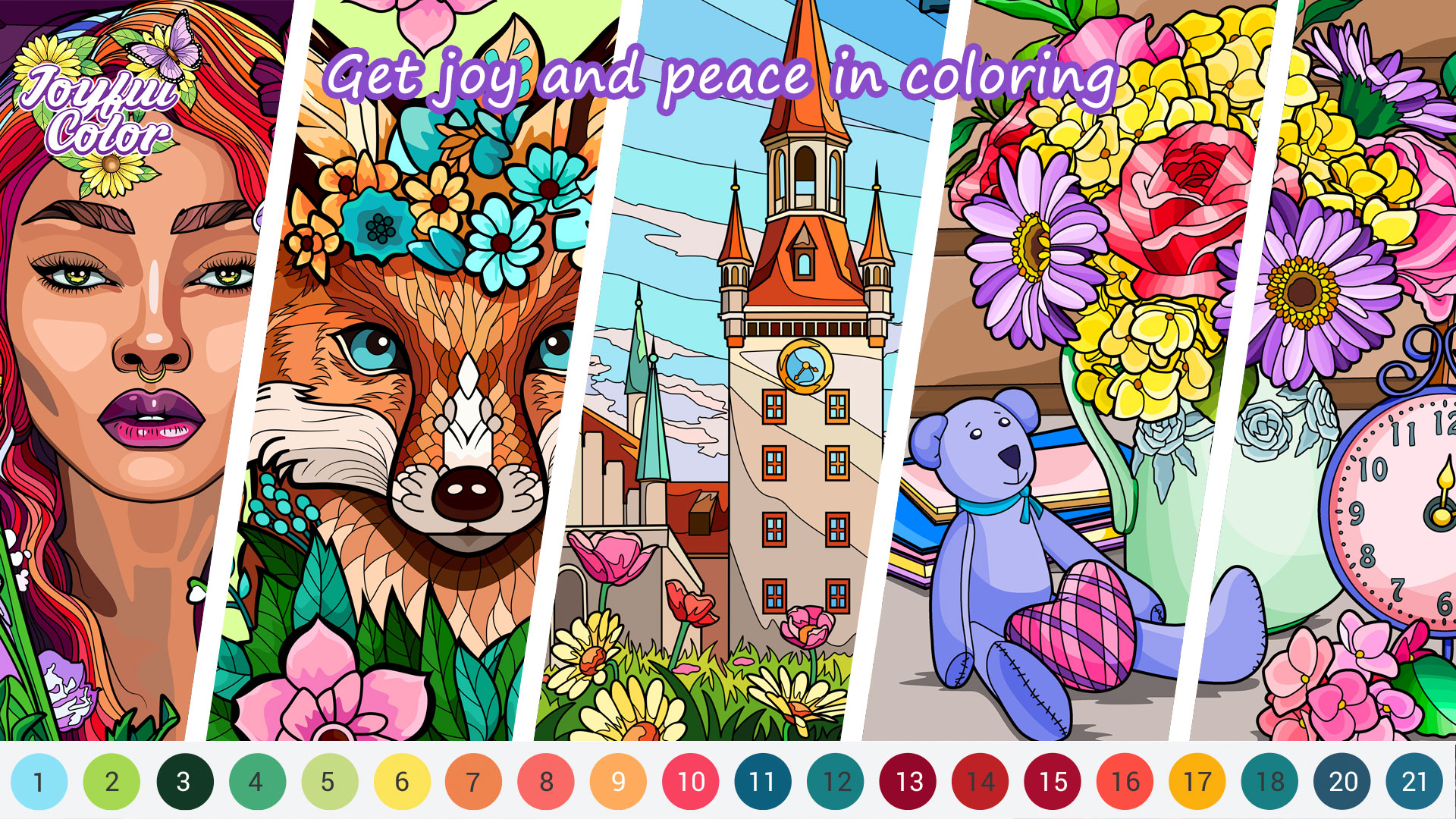 اسکرین شات 4 بازی Joyful Color - Color By Number