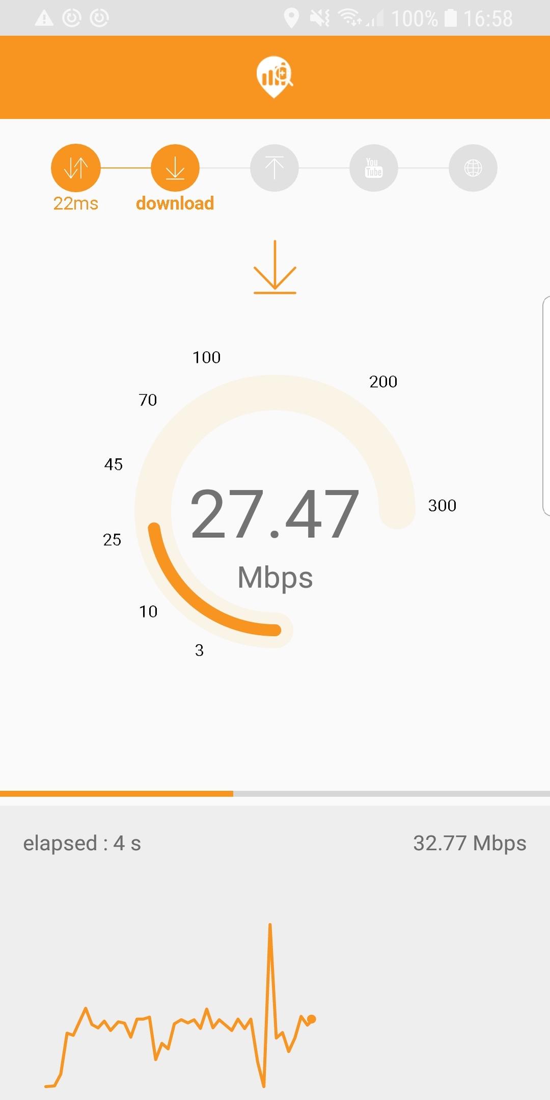 اسکرین شات 2 برنامه Mobile Network Quality Test