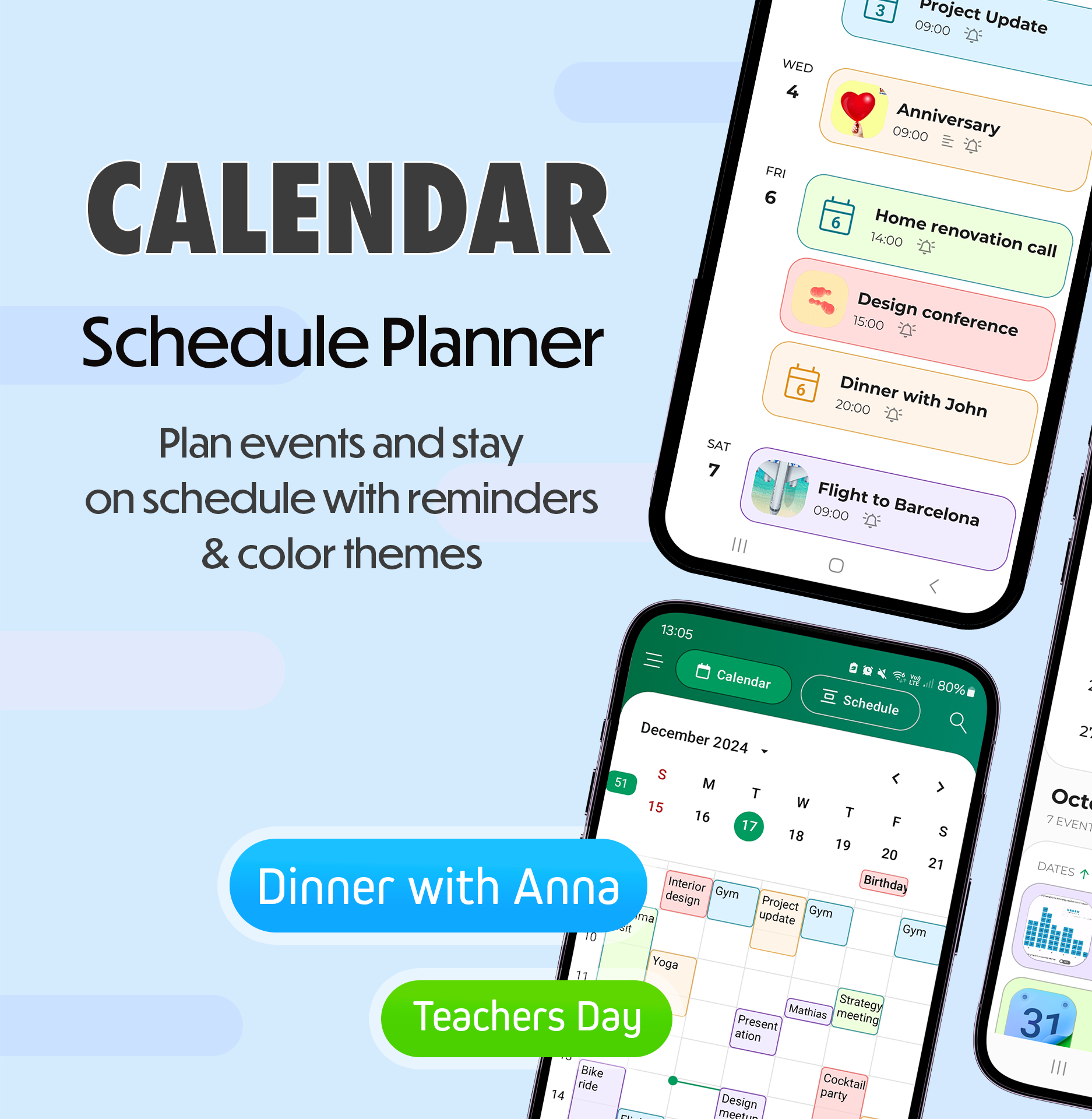 اسکرین شات 1 برنامه Calendar - Easy Planner