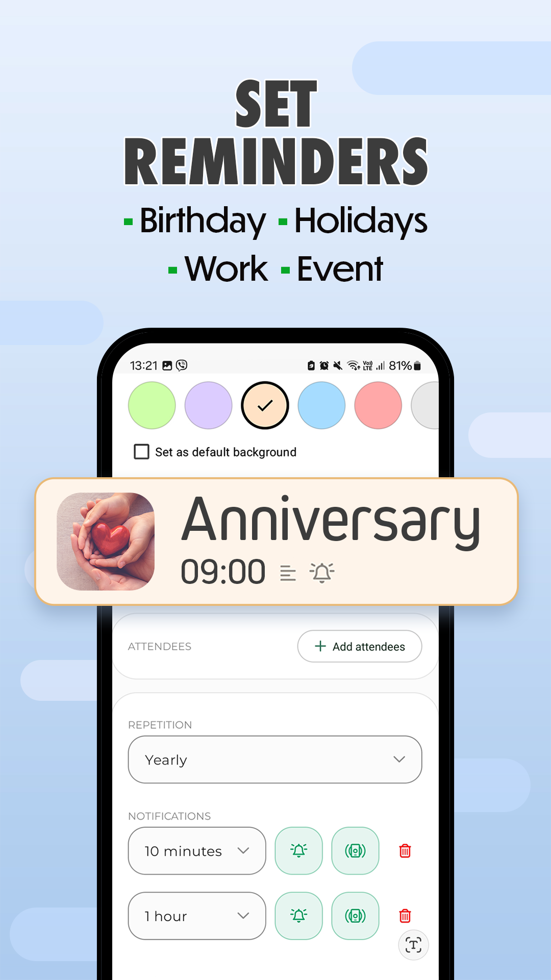 اسکرین شات 3 برنامه Calendar - Easy Planner