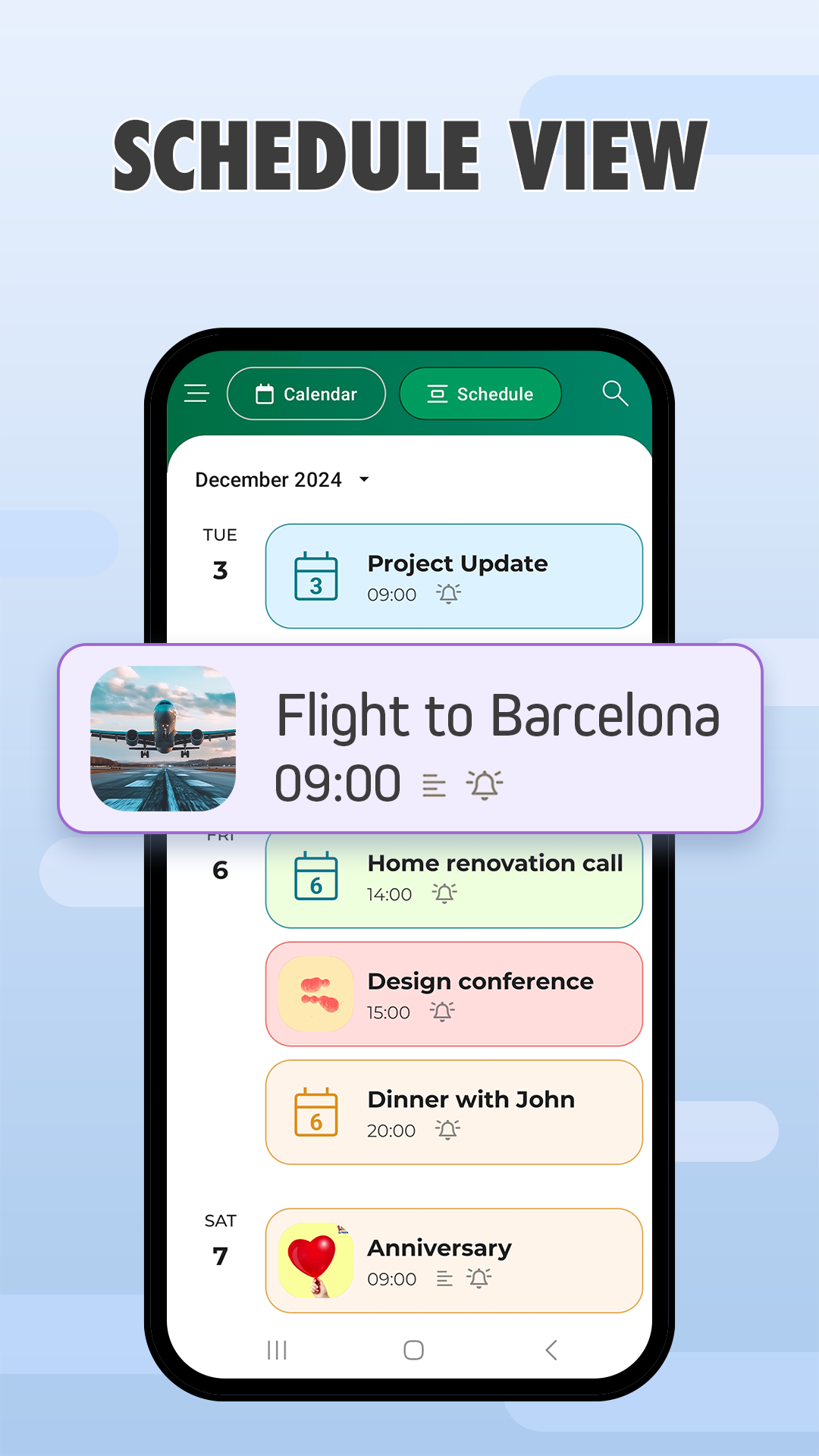 اسکرین شات 2 برنامه Calendar - Easy Planner