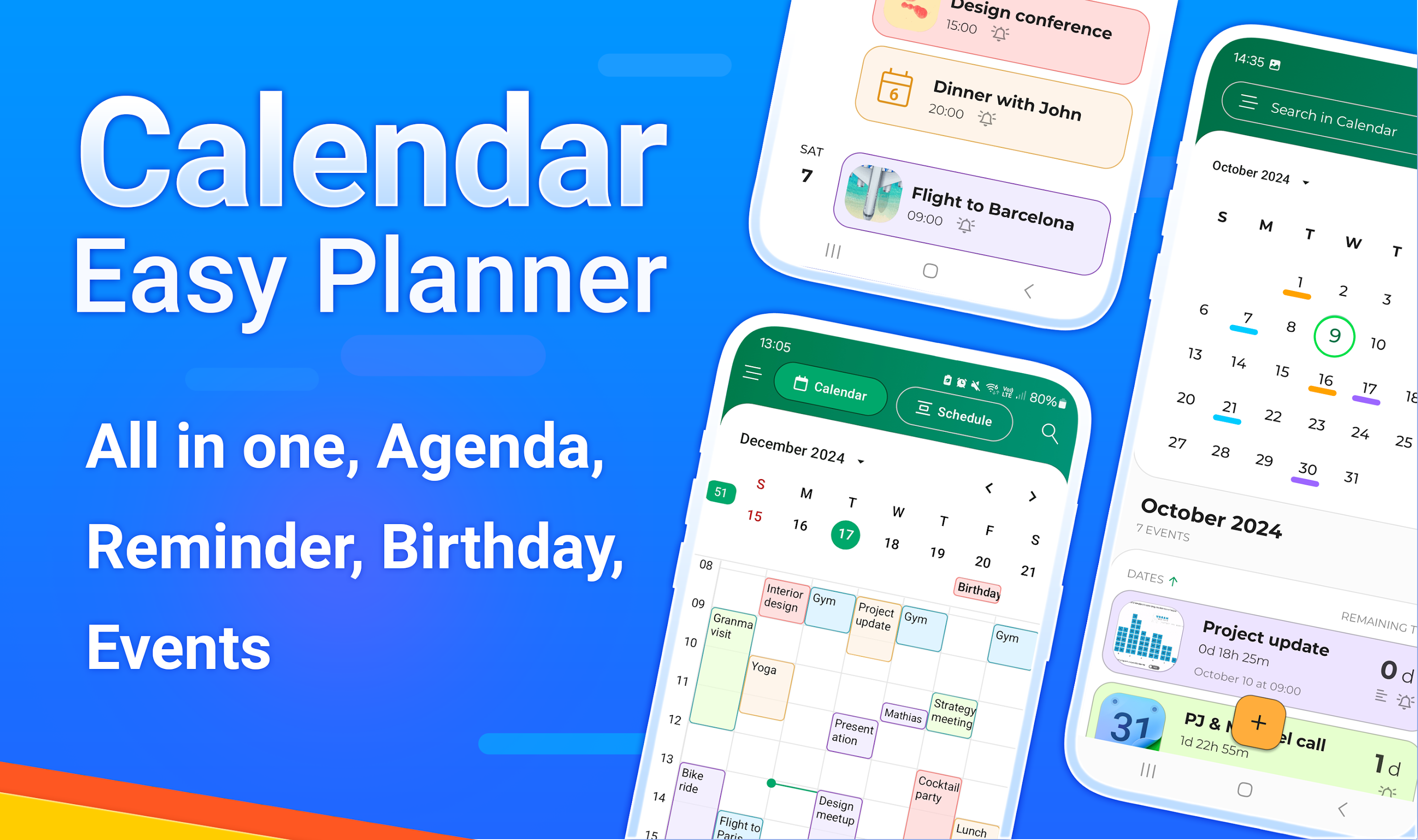 اسکرین شات 1 برنامه Calendar - Easy Planner