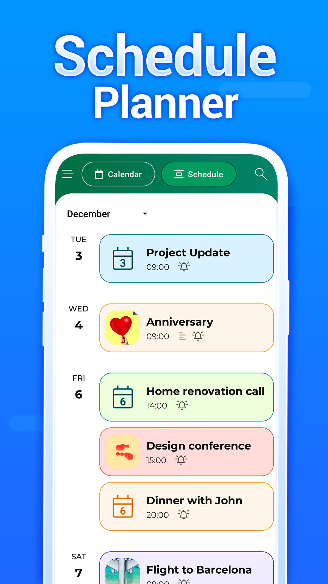 اسکرین شات 2 برنامه Calendar - Easy Planner