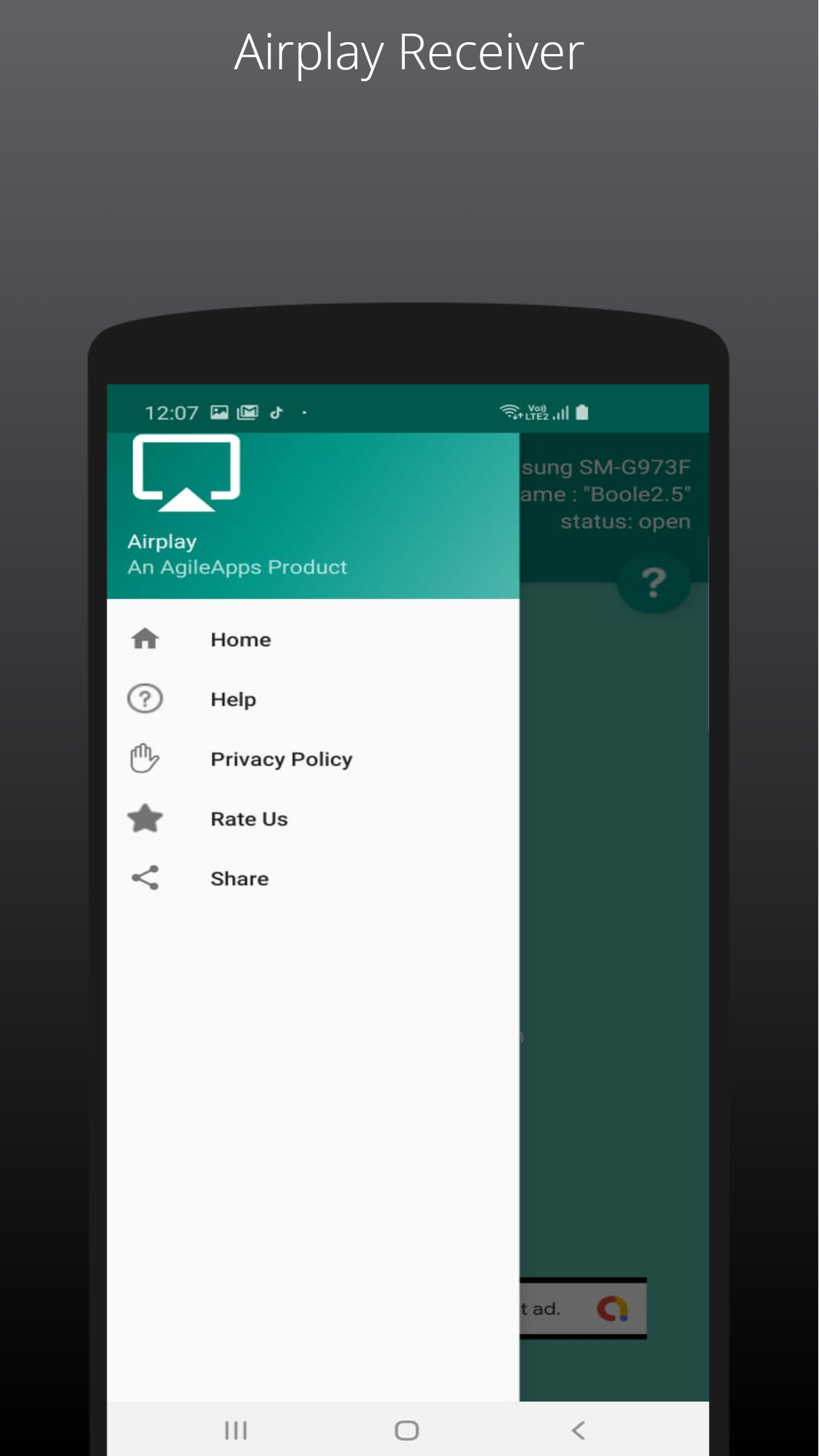 اسکرین شات 6 برنامه Airplay Receiver