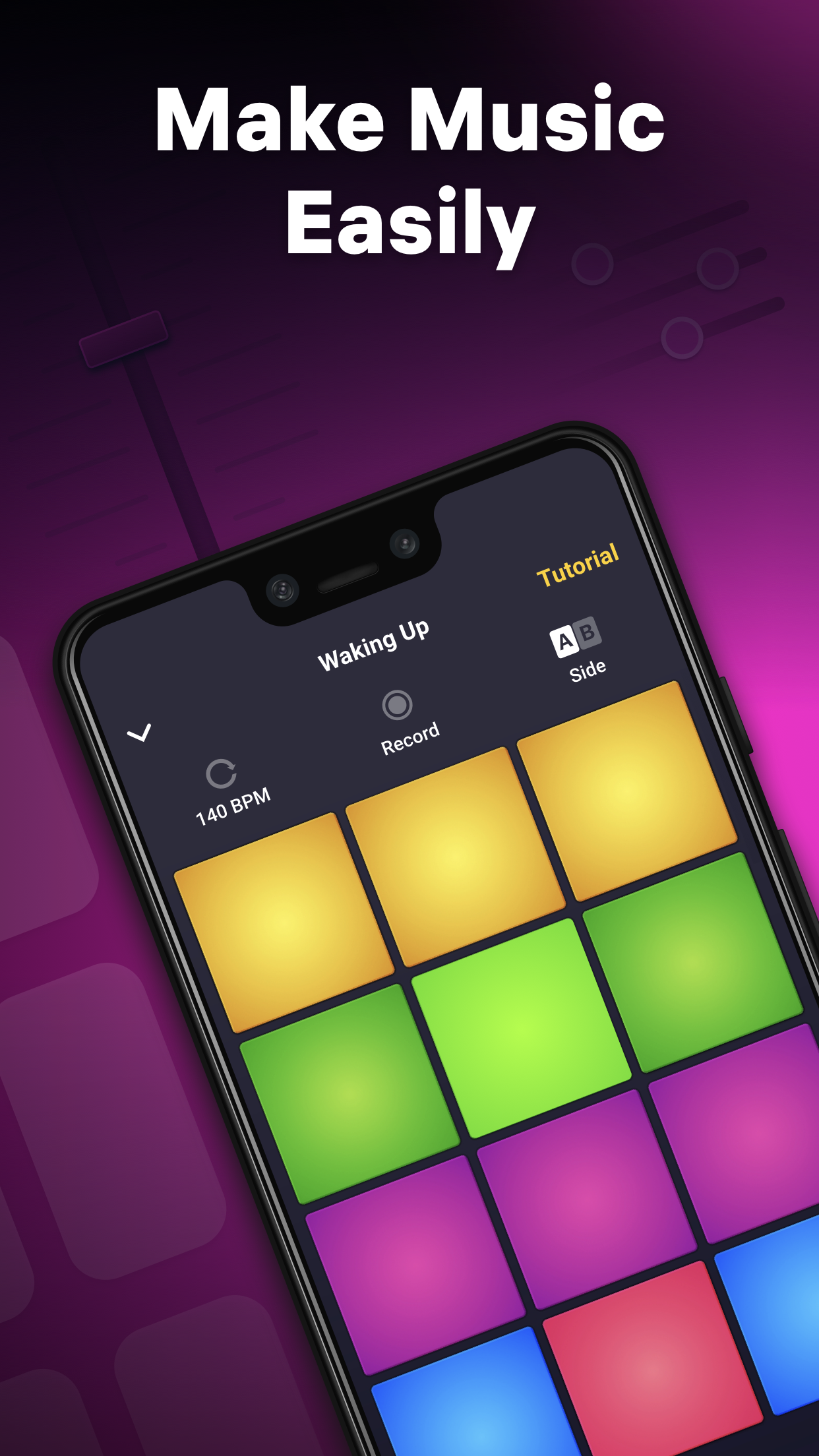 اسکرین شات 1 برنامه Drum Pad Machine - beat maker